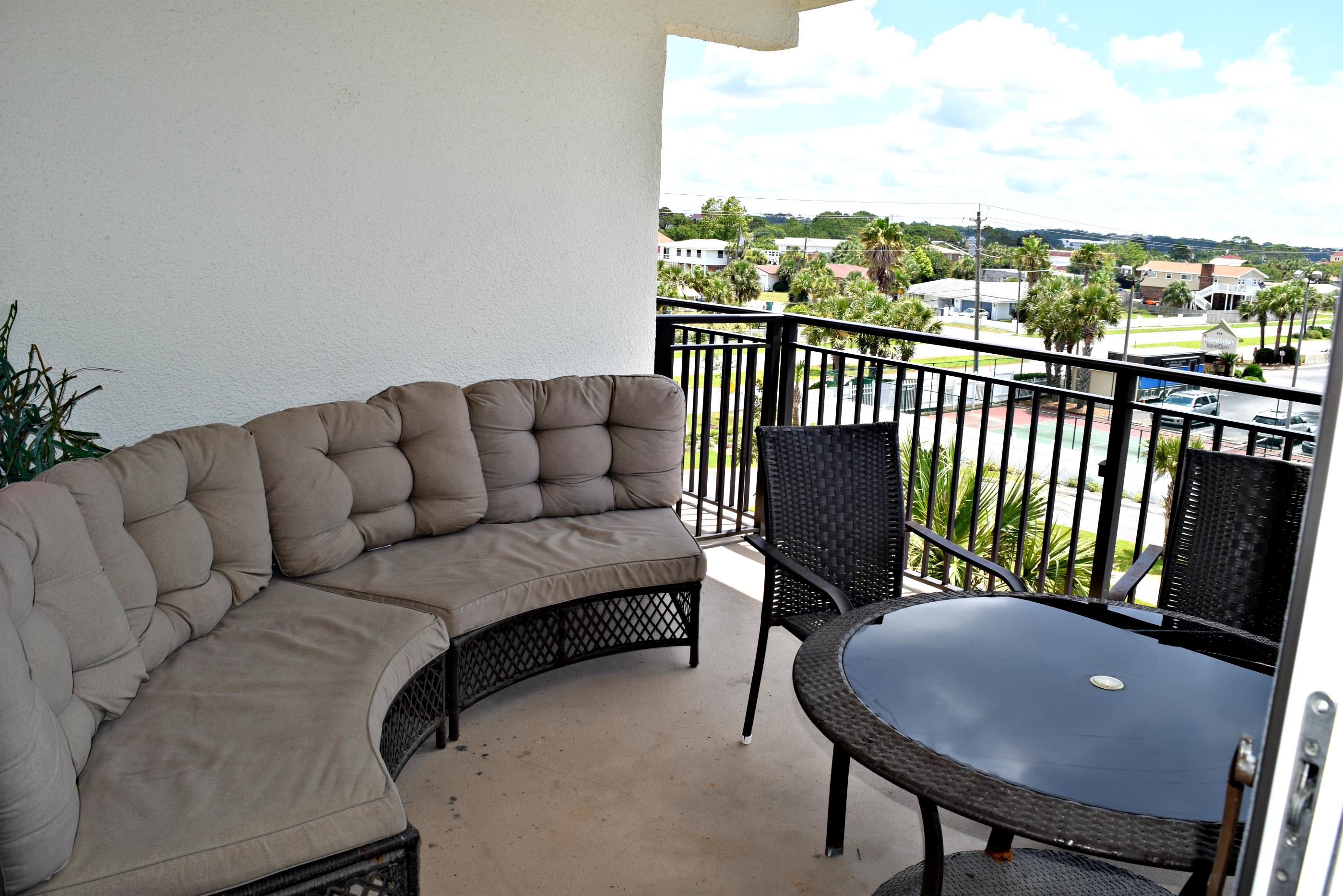 Great spot to relax, talk, read, or just enjoy a meal.