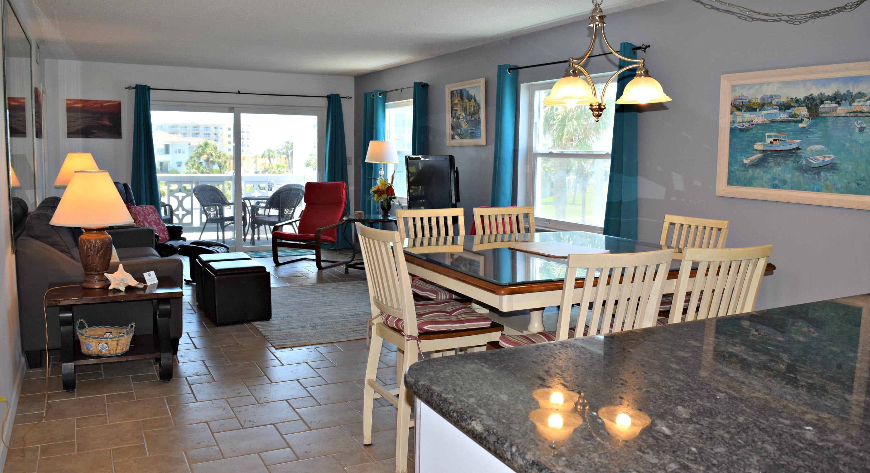 Looking through the unit from the entry way. Kitchen is to your right.