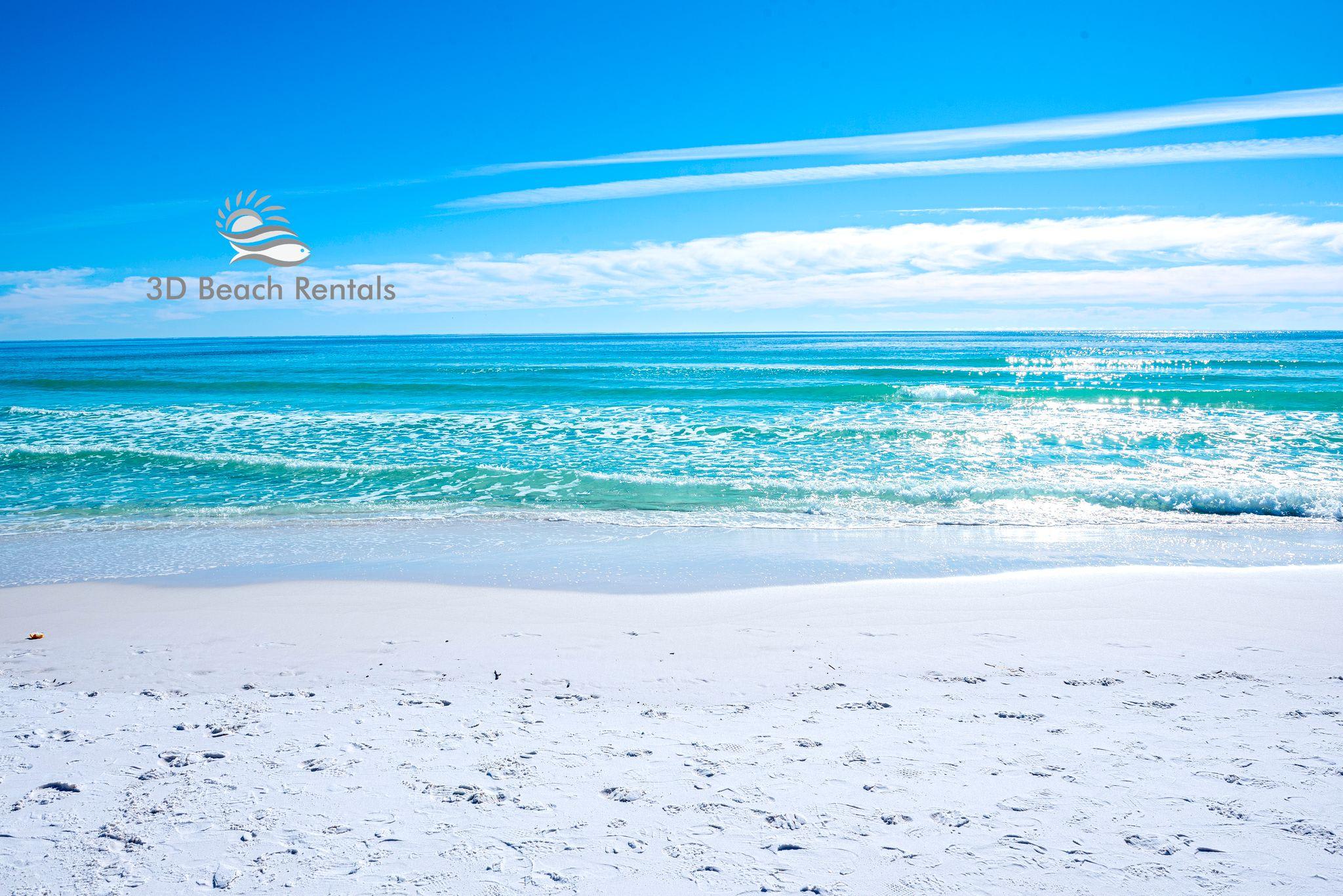 Over 2,000 feet of Emerald coast in front of Seascape