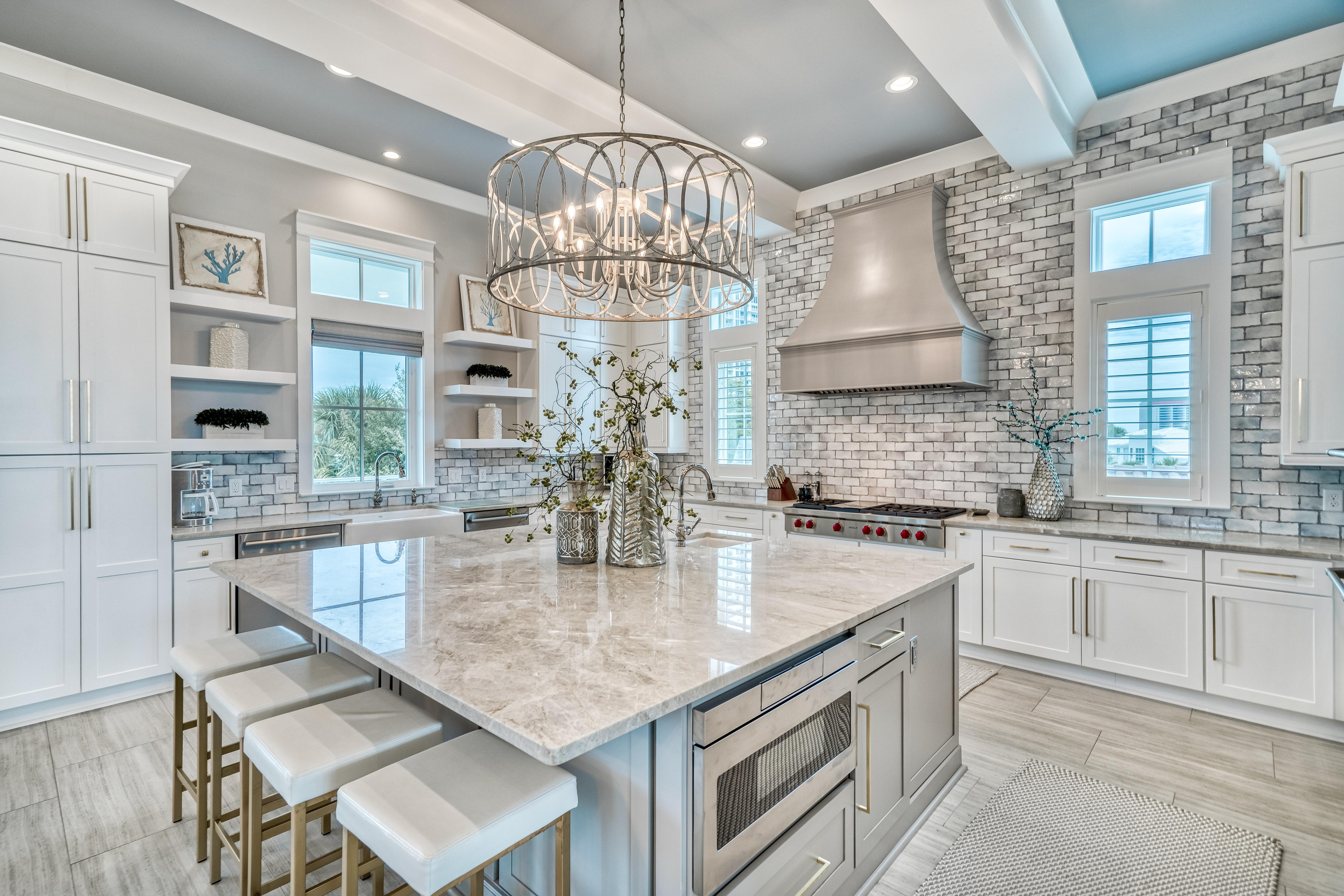 World class kitchen with bar seating for 4.