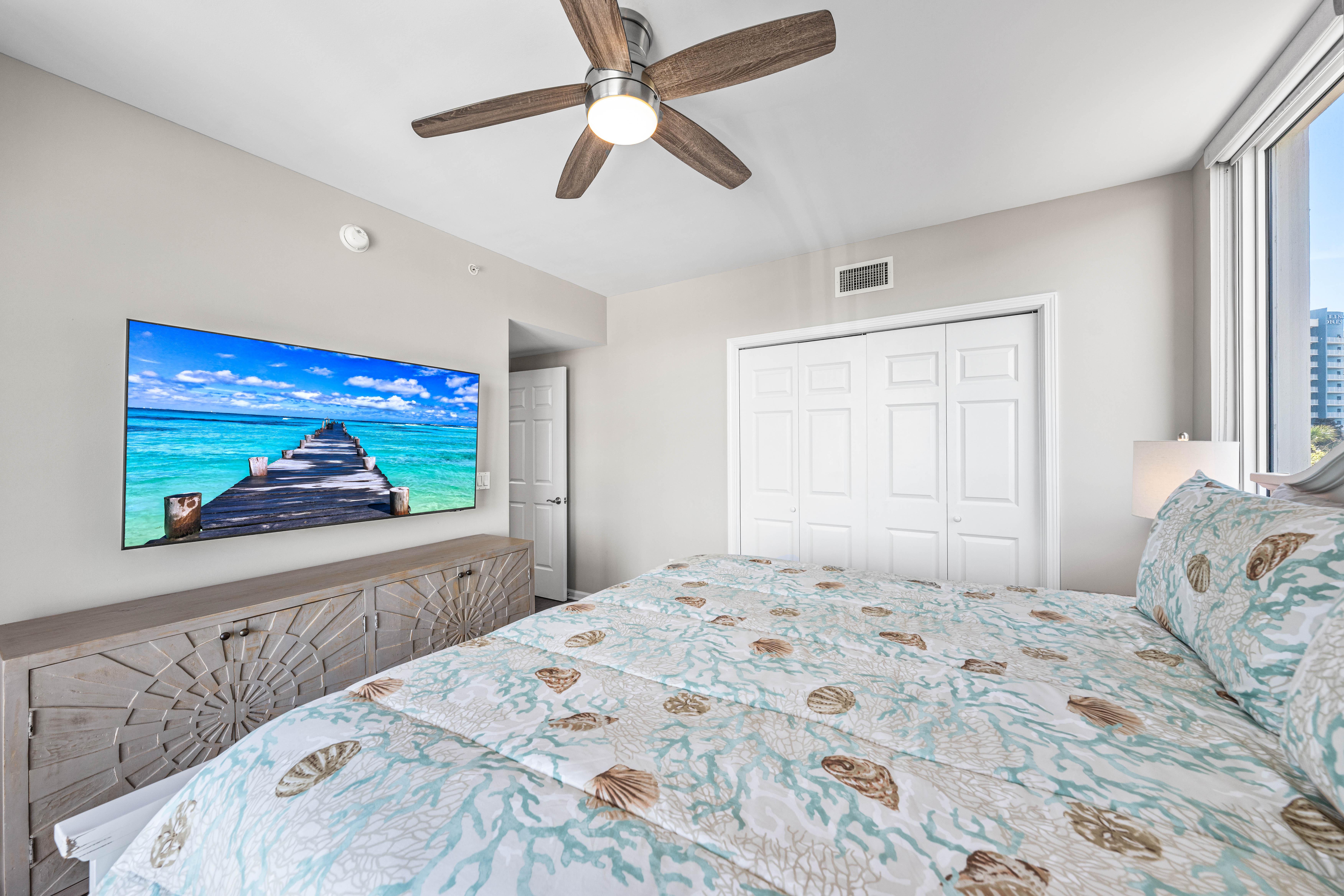 King Bedroom with Private Bathroom and Balcony Access