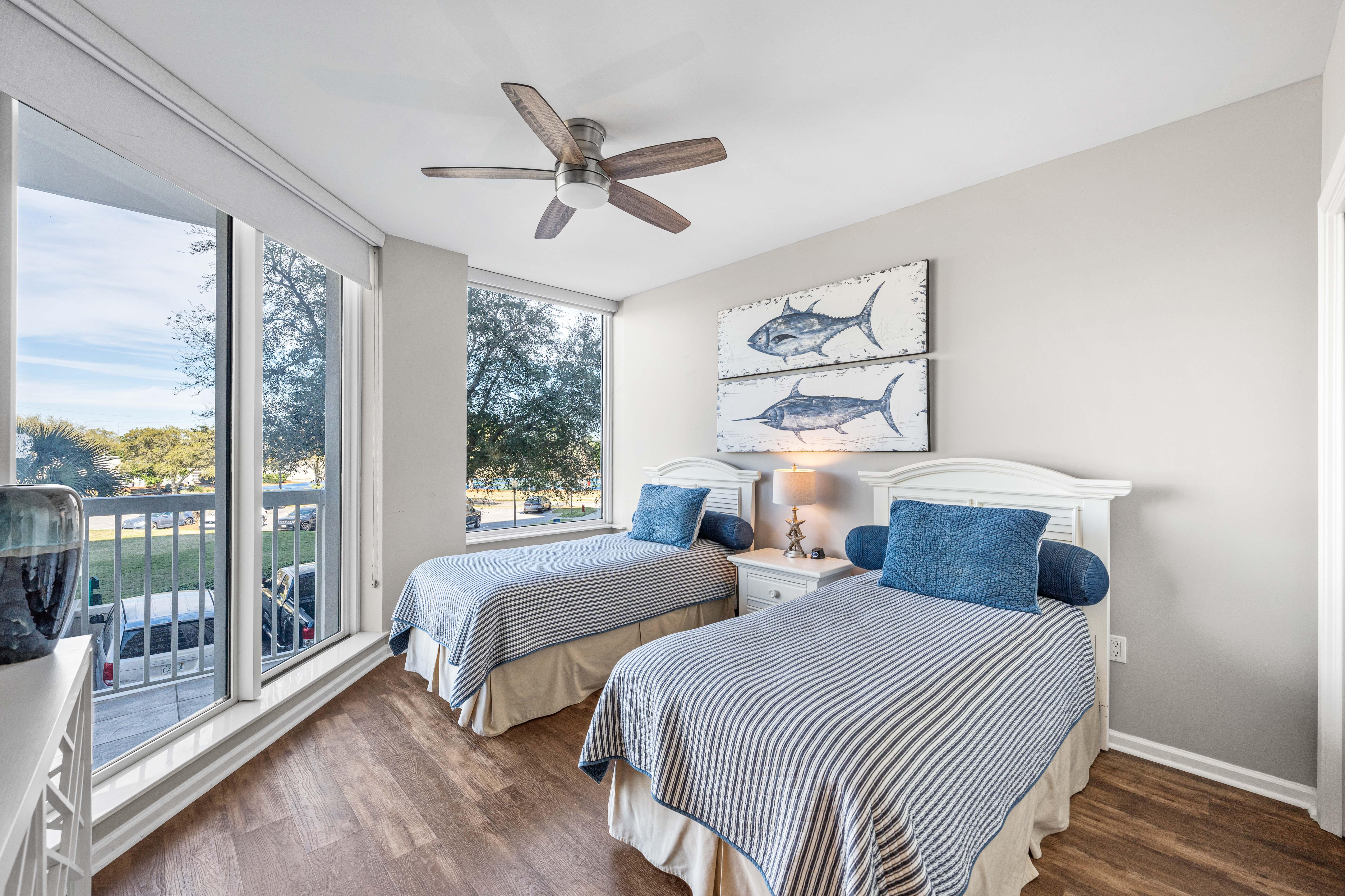 Double Twin Bedroom with Private Bathroom and Balcony Access