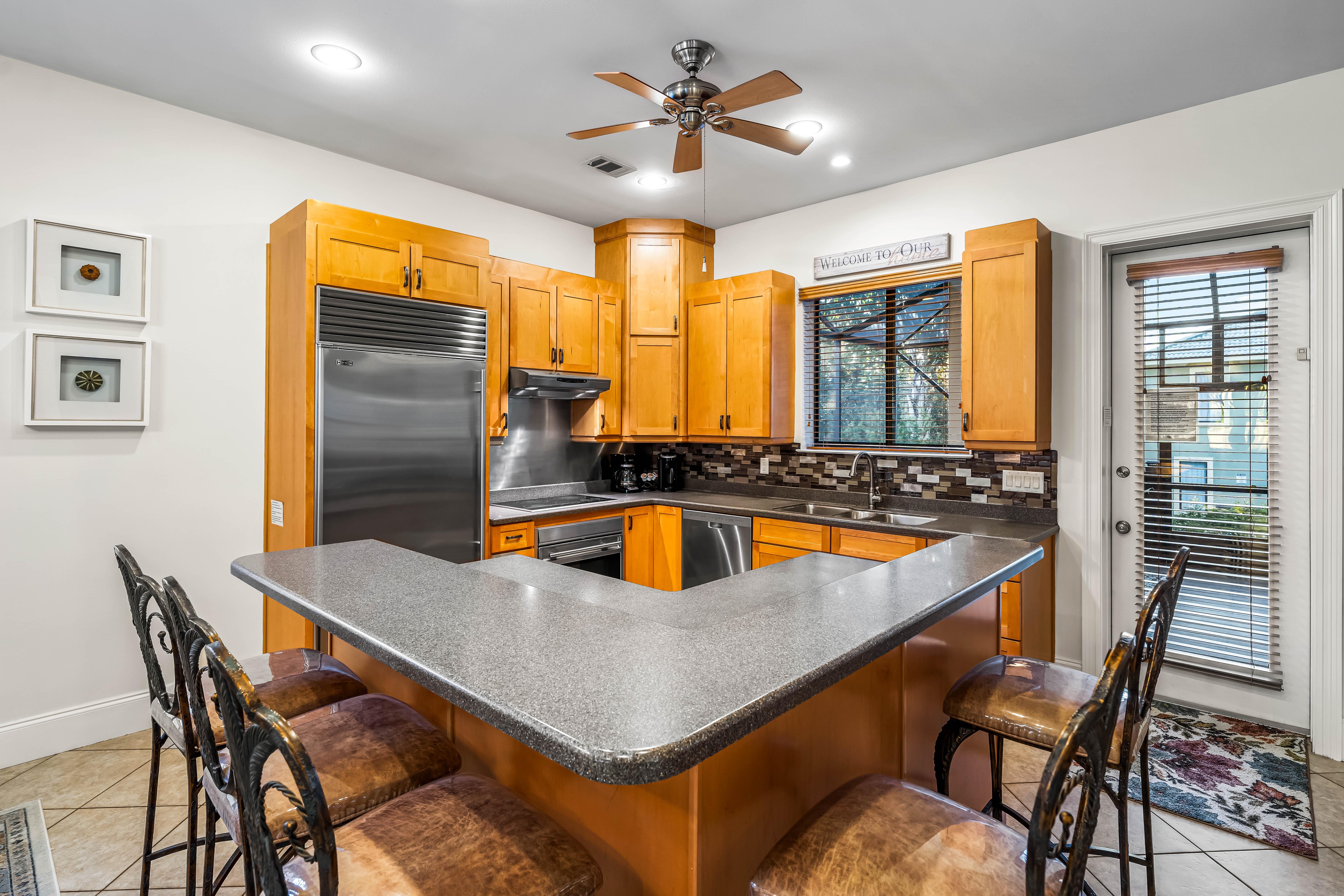 Kitchen with Bar Seating for 5