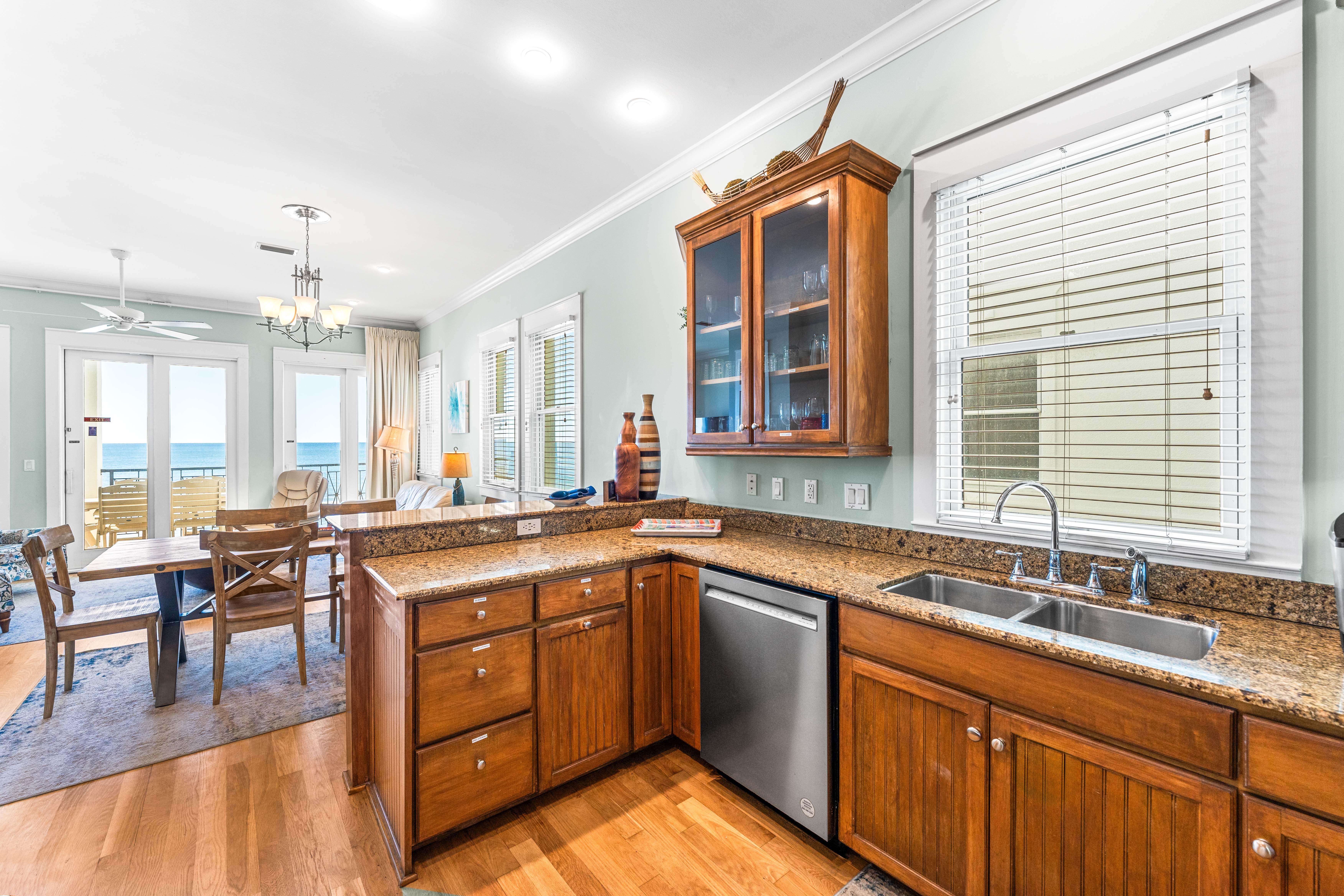 View from the main floor (2nd) of the great room with Gulf views.