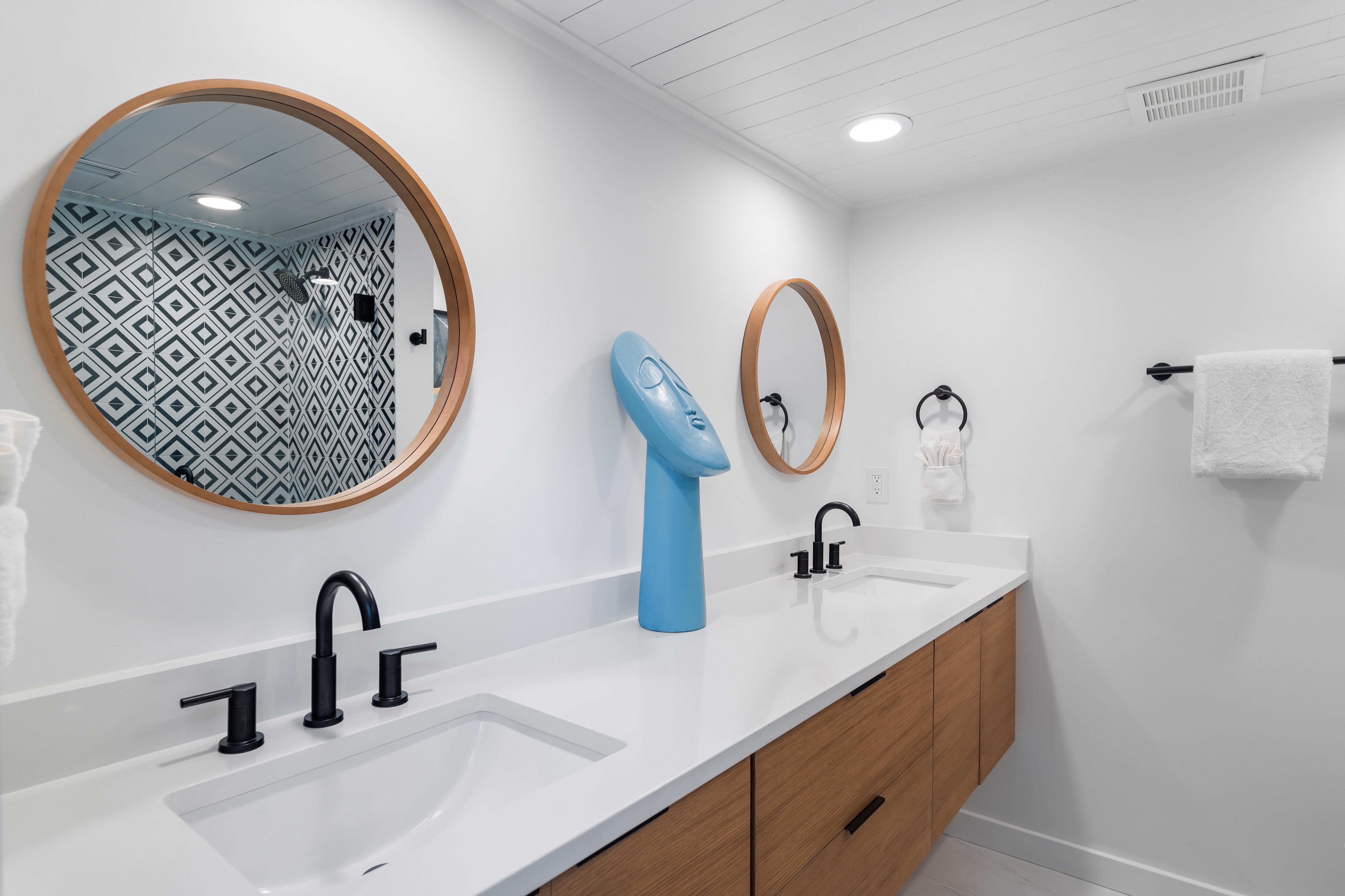 Double queen bedroom double quartz vanity