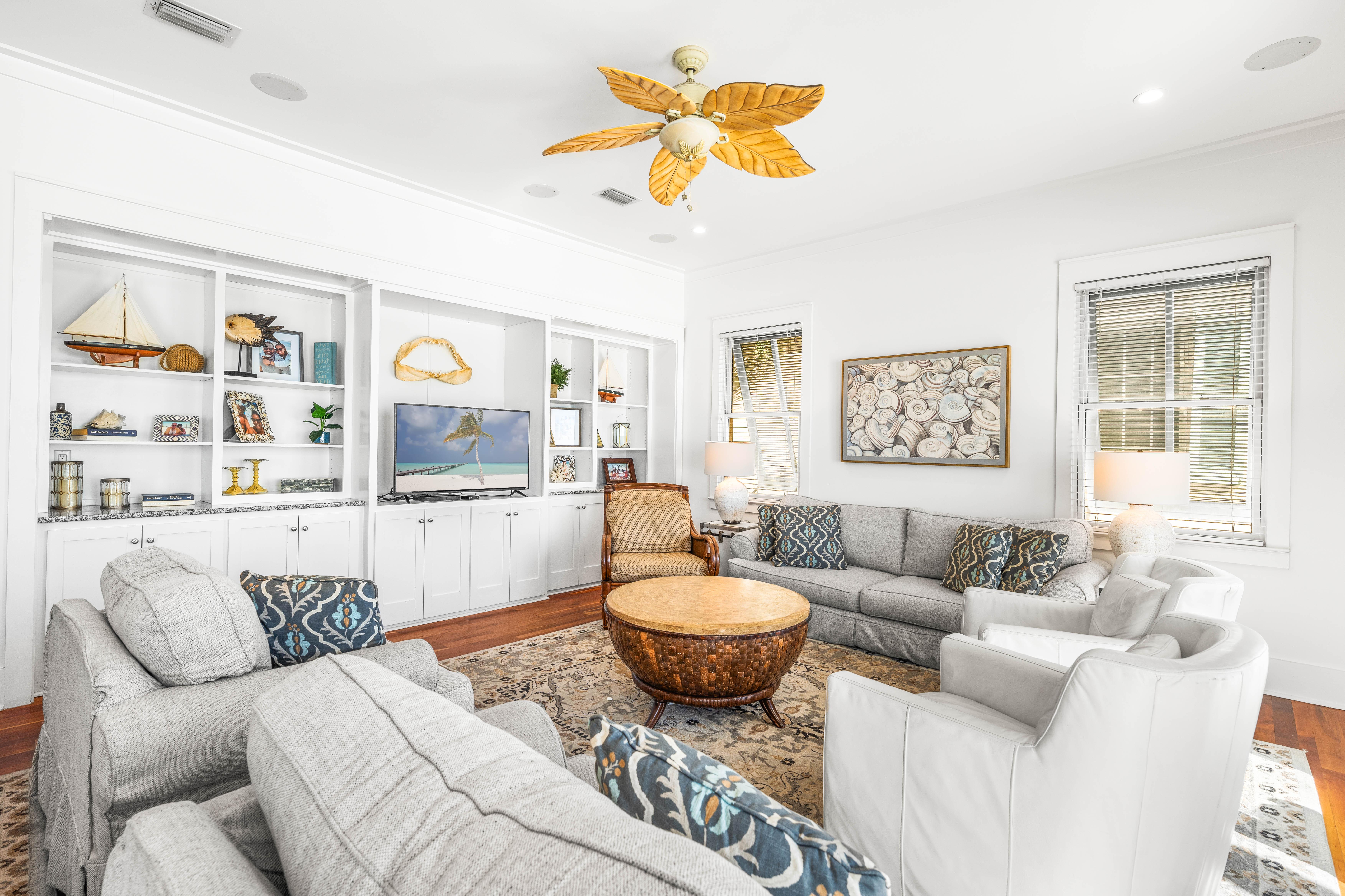 Great room goals on the 2nd floor— oversized space, 50" TV, and endless movie binge-watching possibilities with your besties.