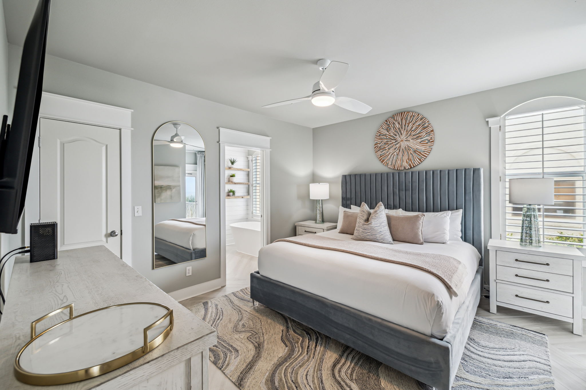 Primary King Suite - Offering Private En-Suite Access & a Flat-Screen TV