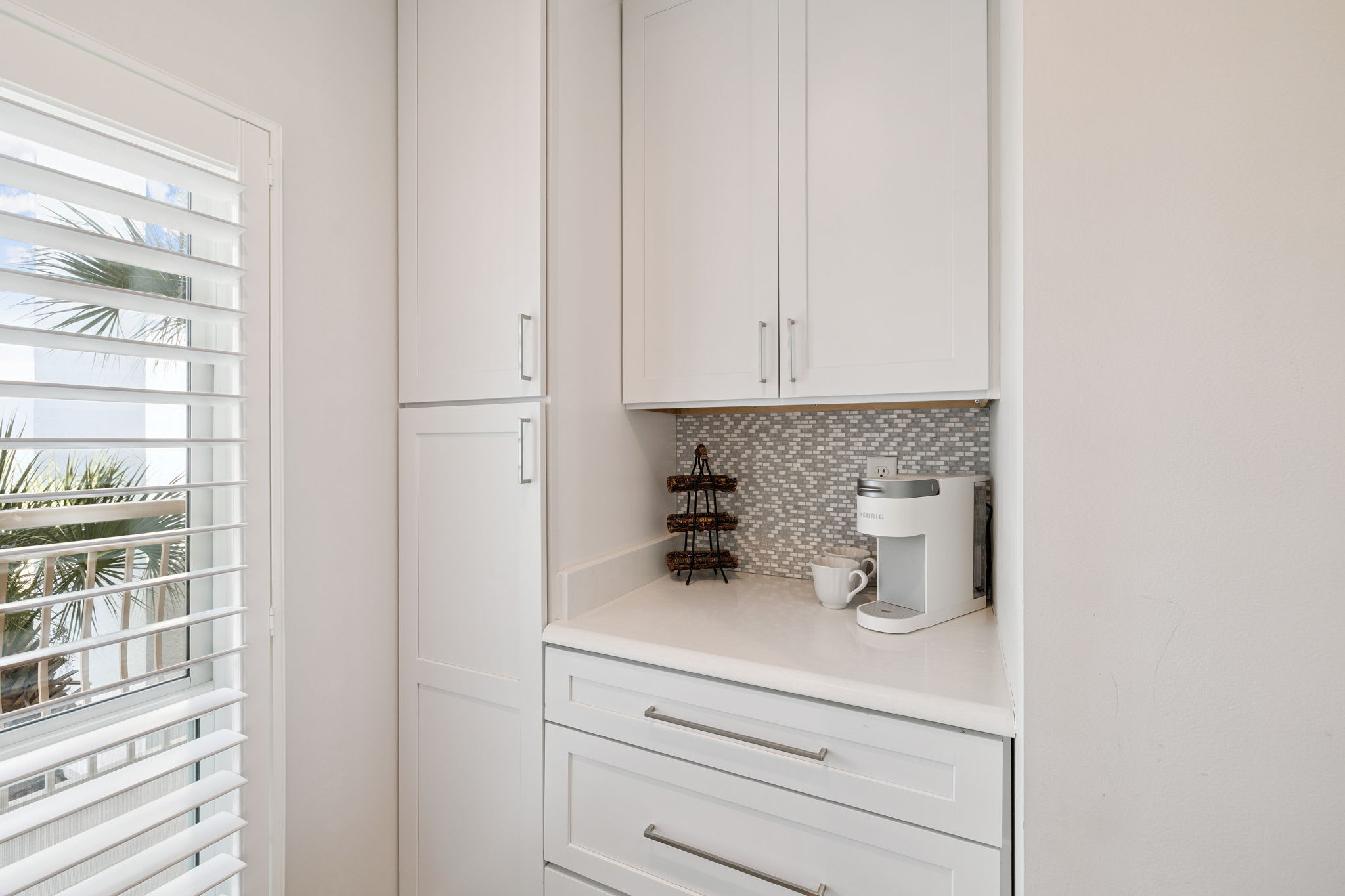 Coffee Bar & Ample Storage Space