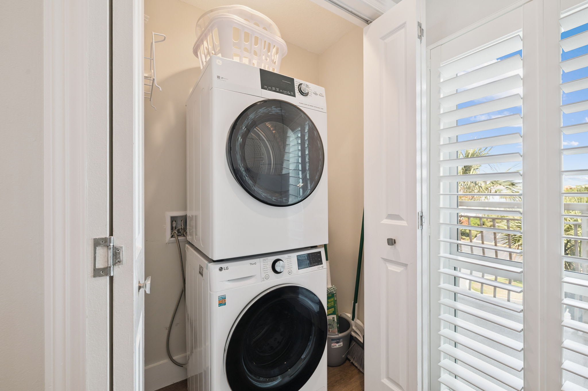 Stack Washer & Dryer Off the Kitchen