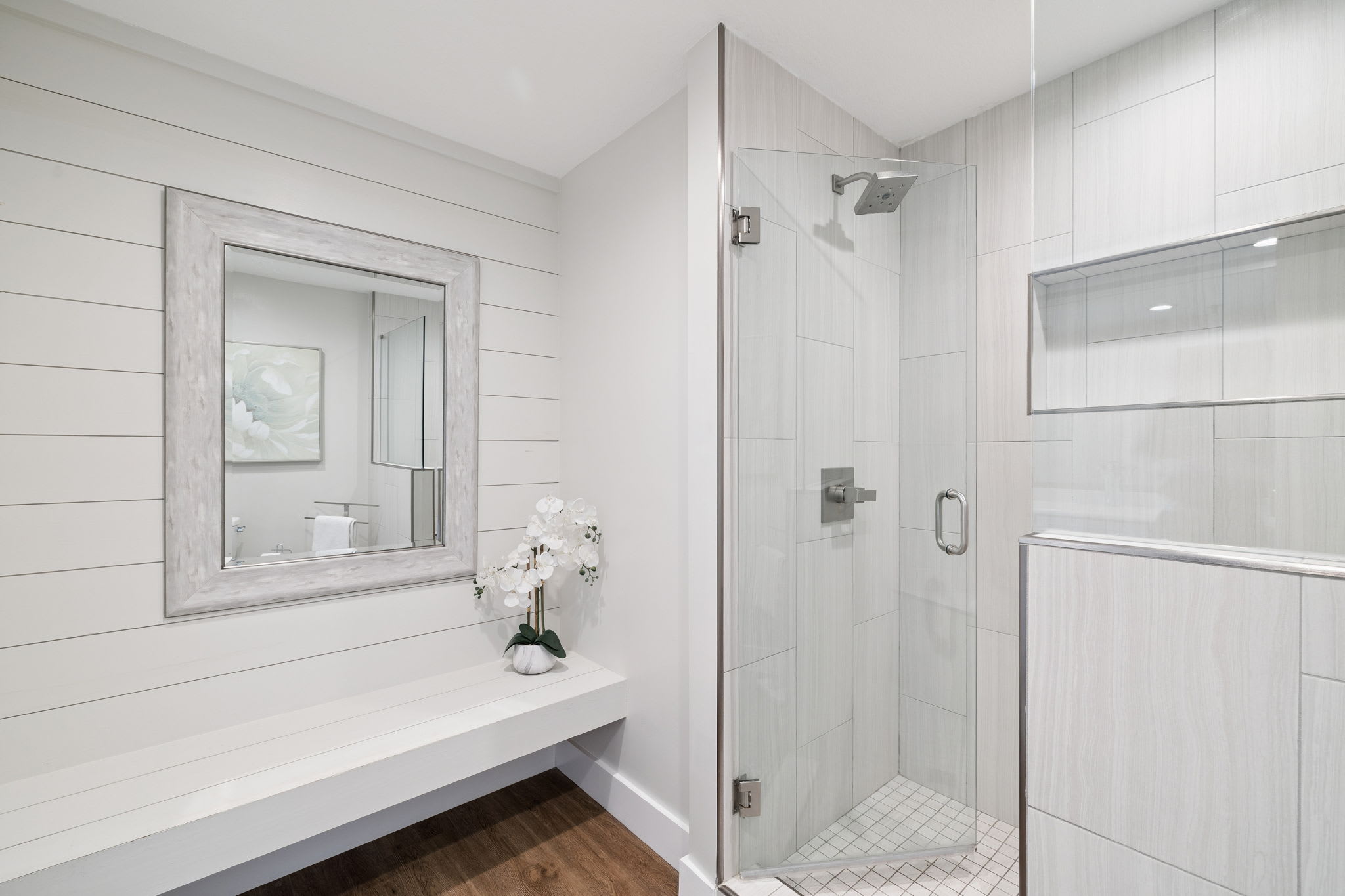 Rinse Off in the Oversized Walk-In Shower