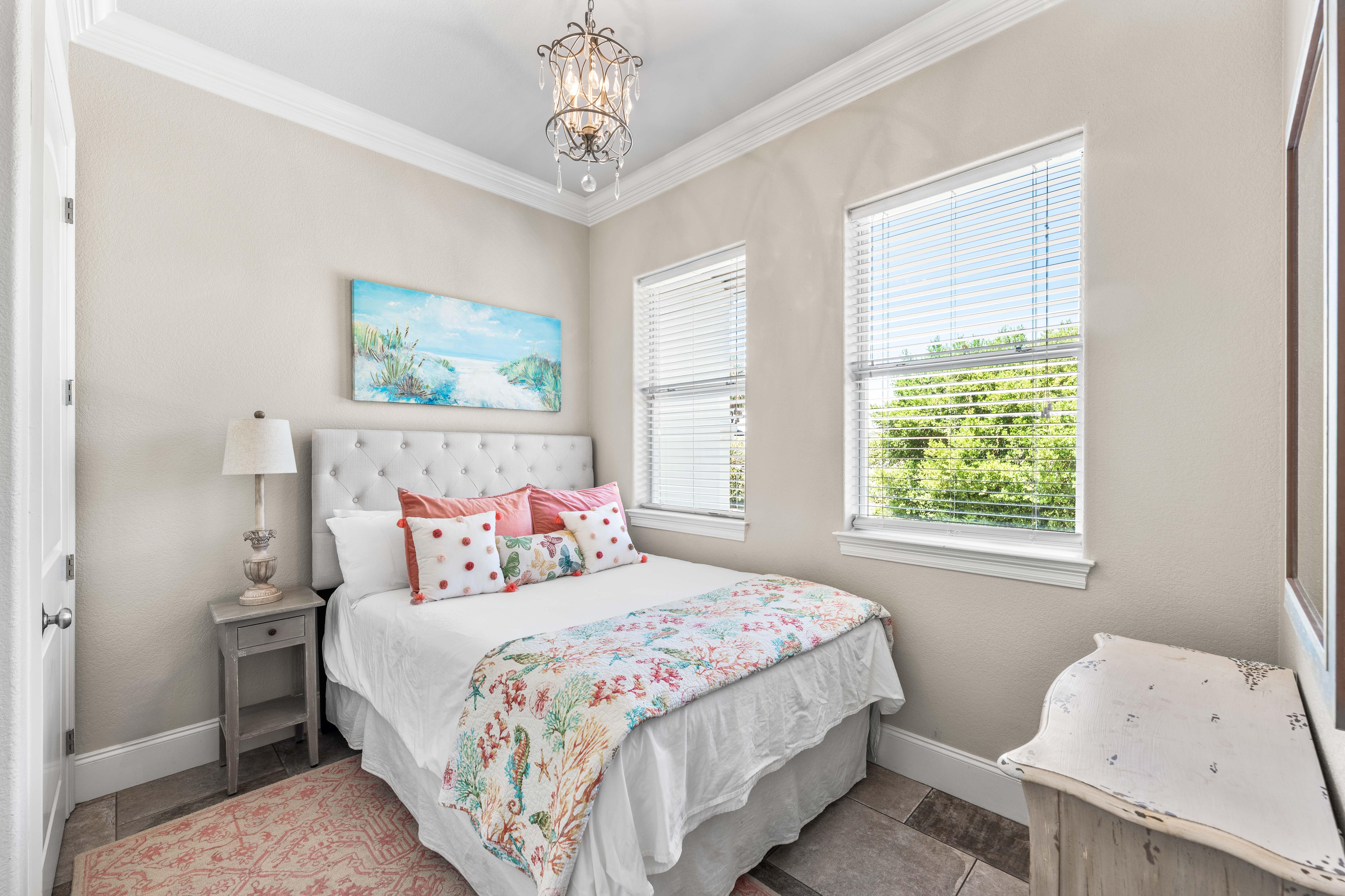 1st Floor Queen Bedroom with Access Door to Full Bathroom