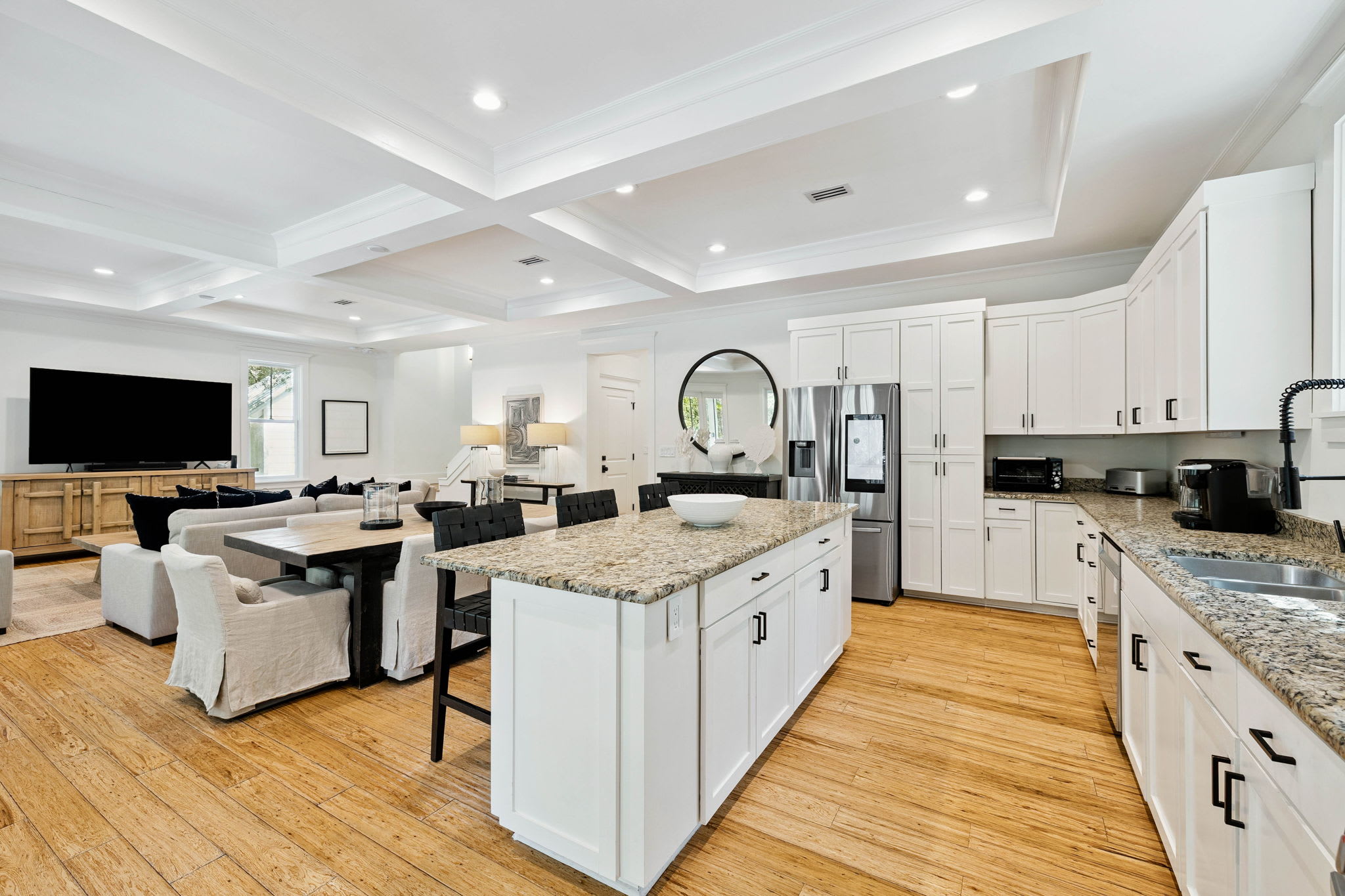 Ample Counter Space & Bar Seating for 3