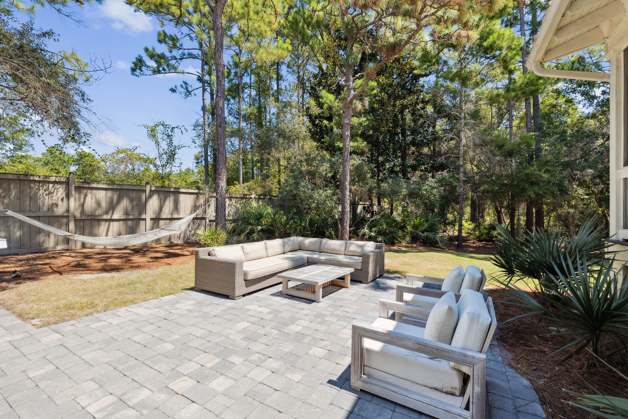 Spend Lazy Days in the Hammock & Enjoy Cozy Seating on the Patio