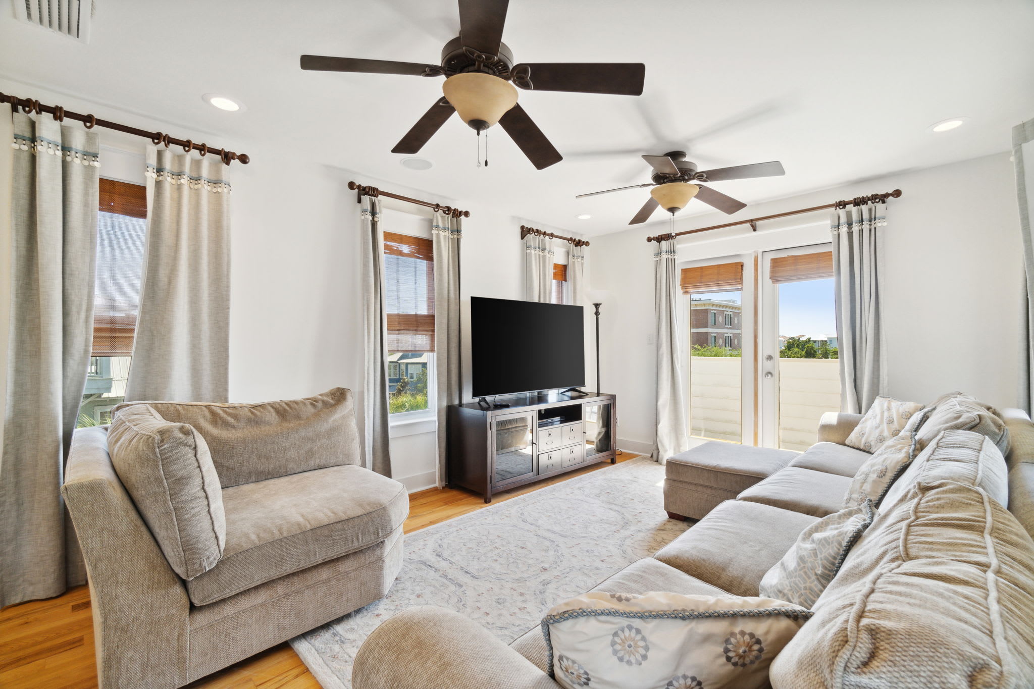 3rd Floor Living Room - Equipped with a Large Flat Screen TV