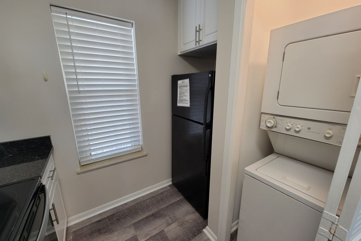 Washer and dryer in the unit.