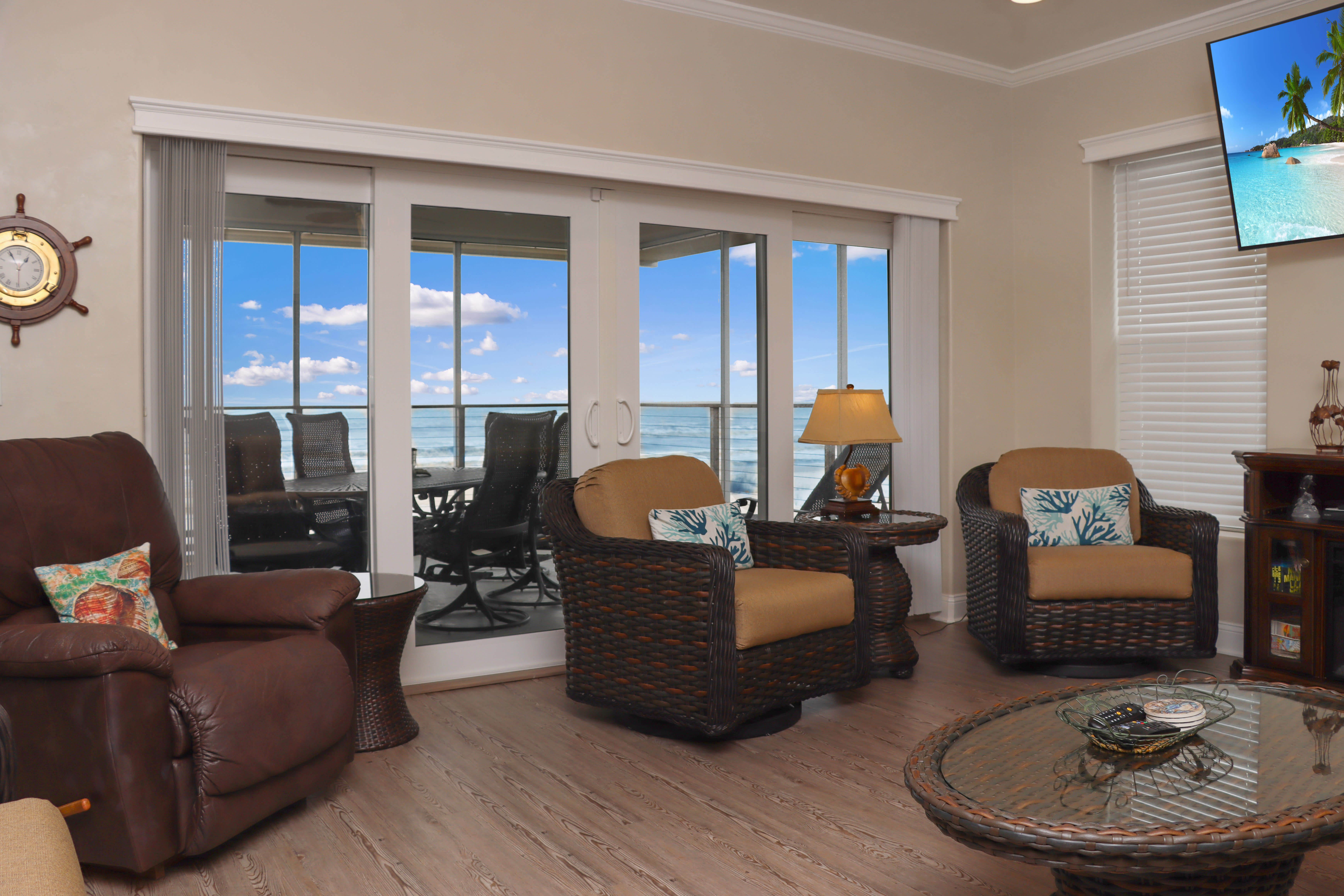 Beach View from Living Room