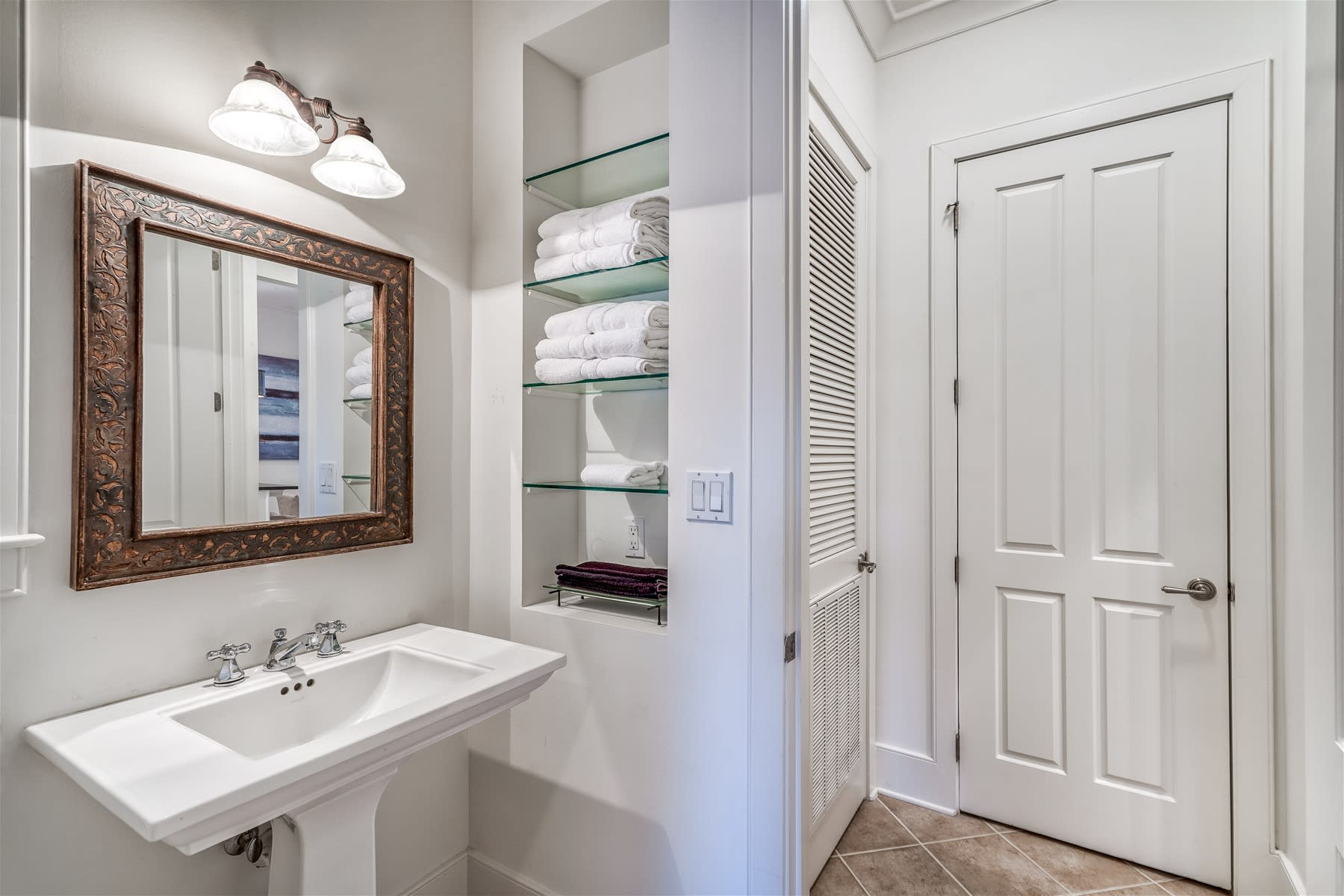 1st Floor Guest Bathroom - Single Vanity & Walk-In Shower