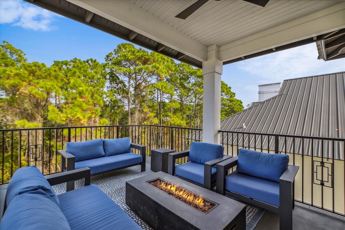 Sit by the Fire on the 3rd Floor Balcony off the Rec Room!