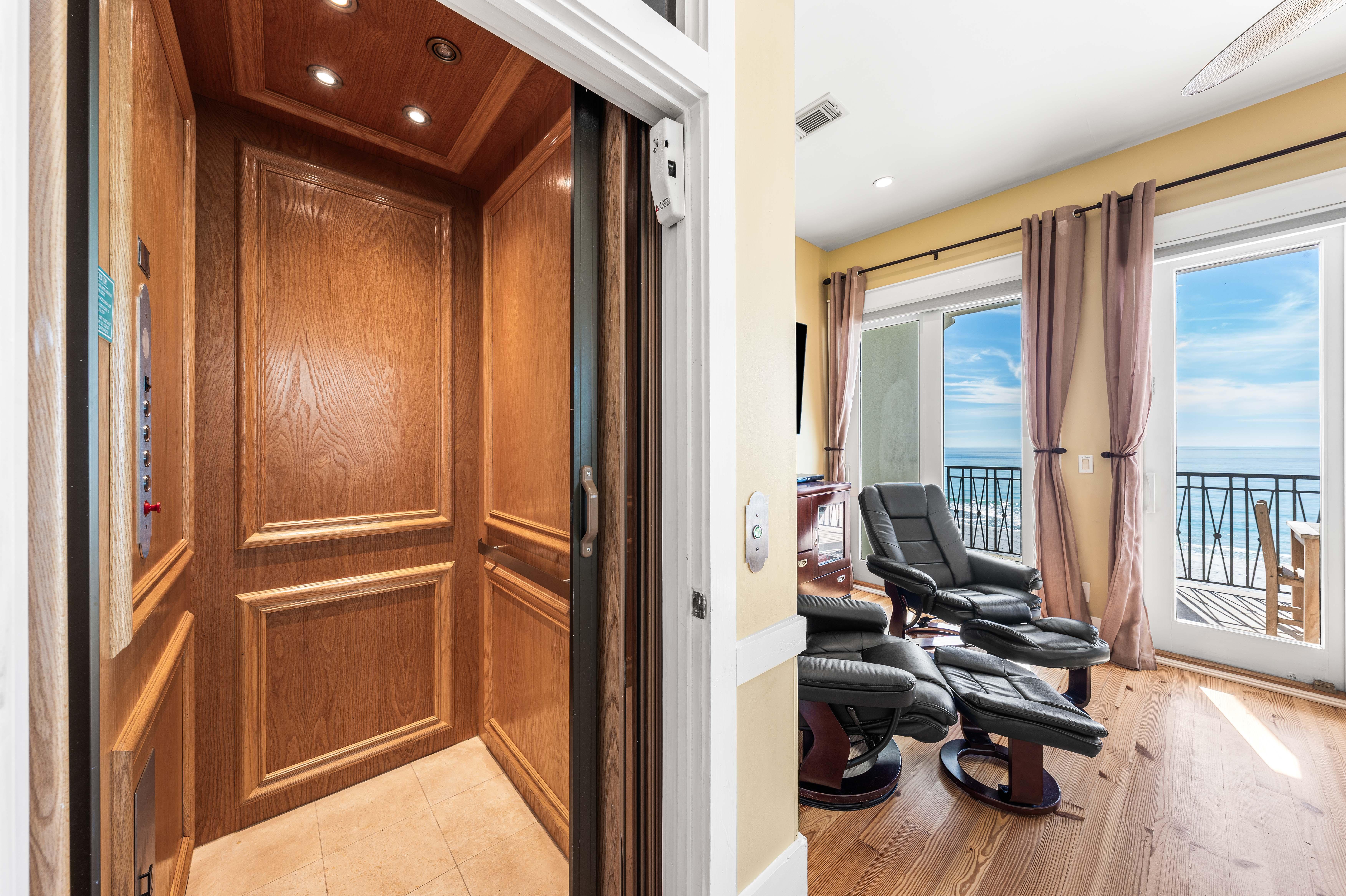 Elevator Services all Three Floors.