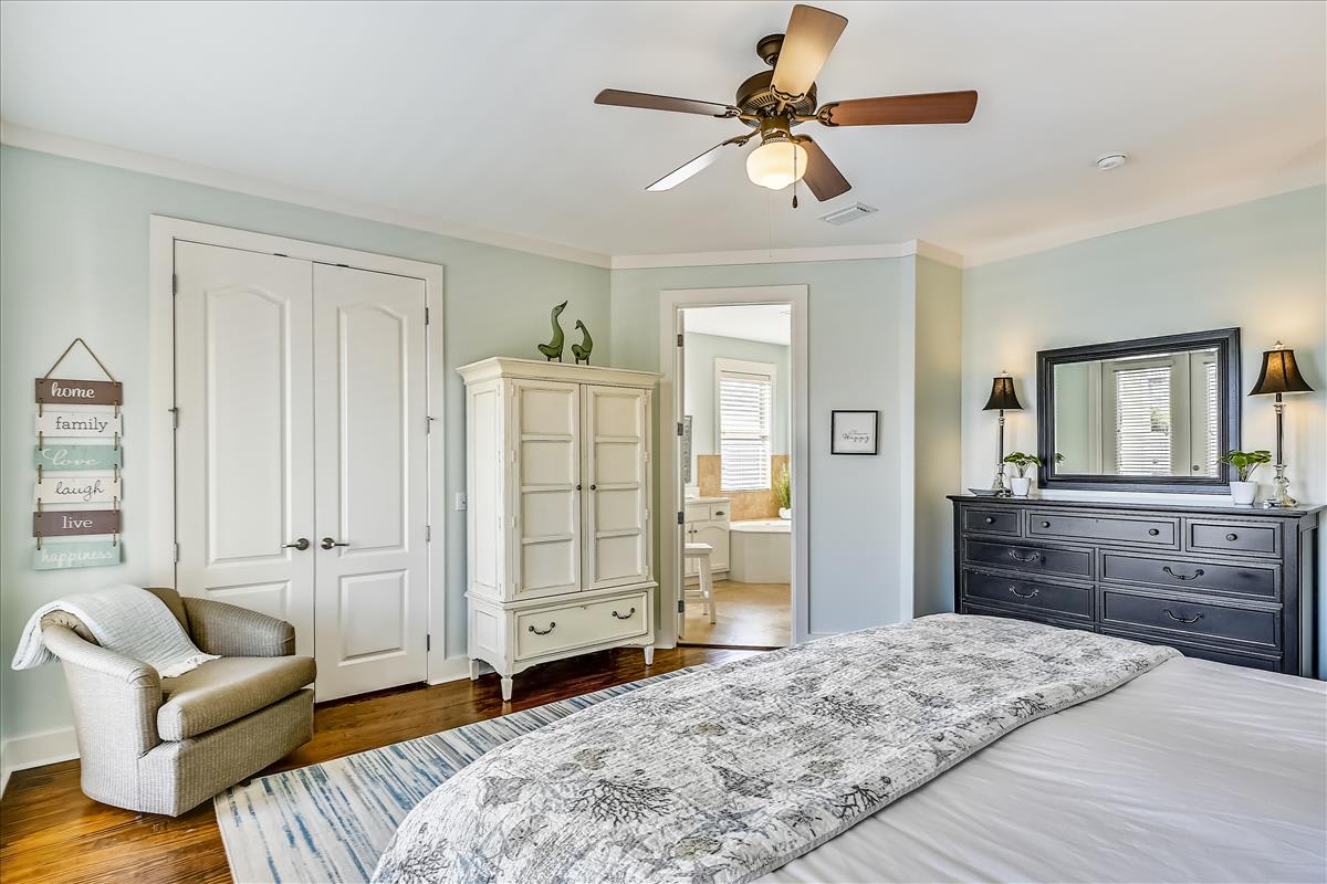 2nd Floor Primary Suite - Furnished with a King Size Bed