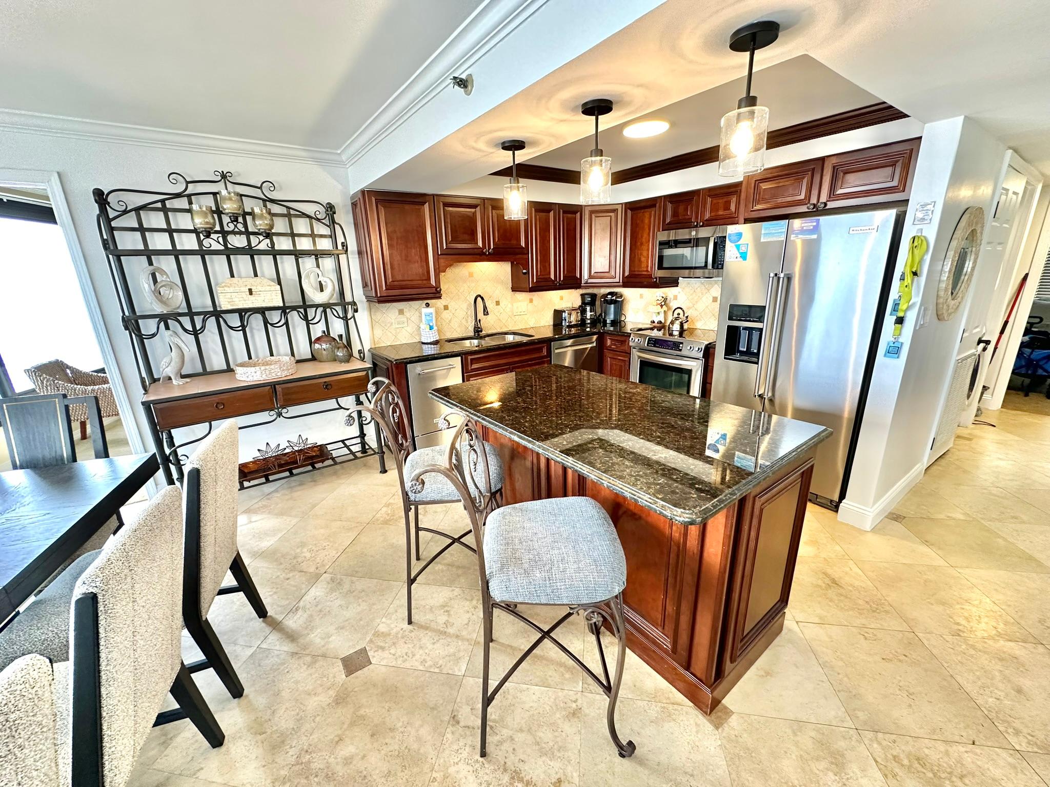 Fully stocked kitchen
