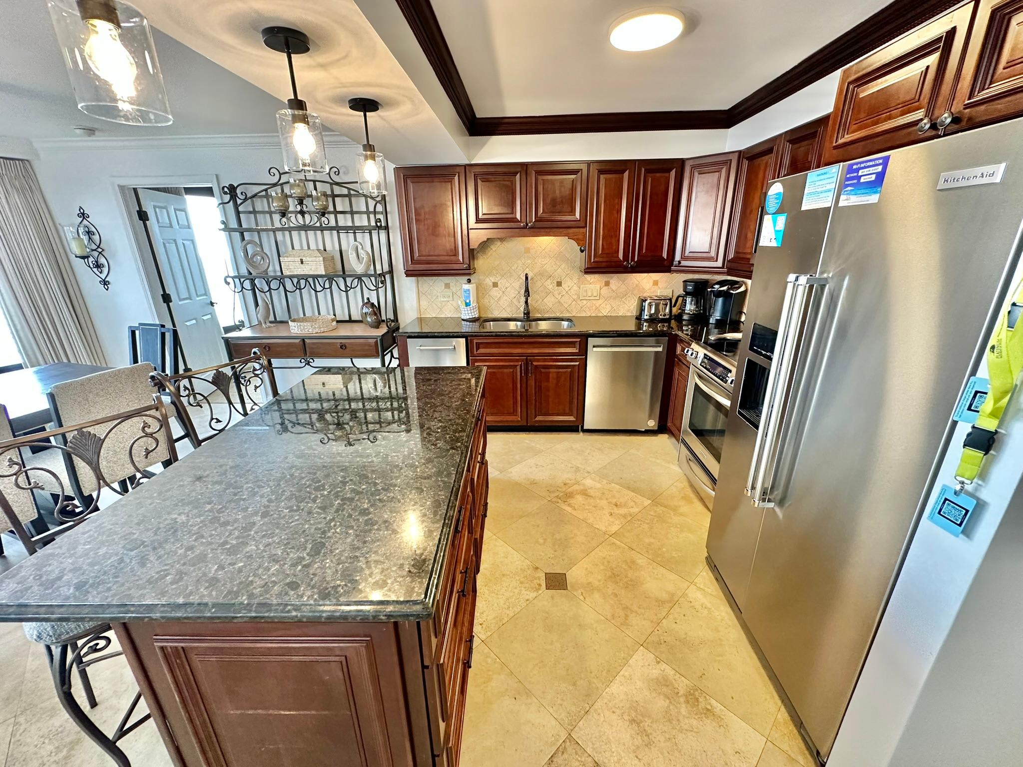 Fully stocked kitchen