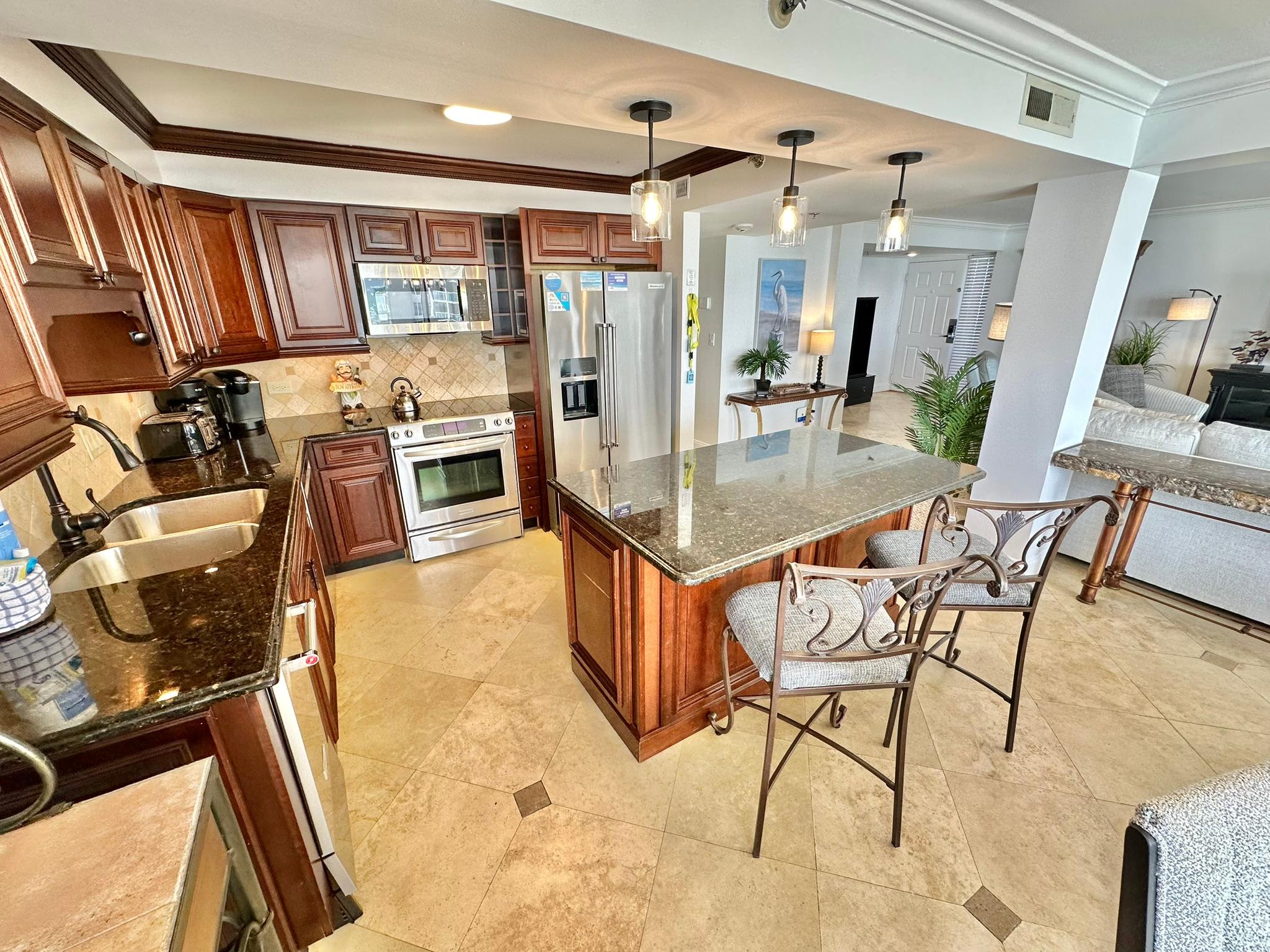 Fully stocked kitchen