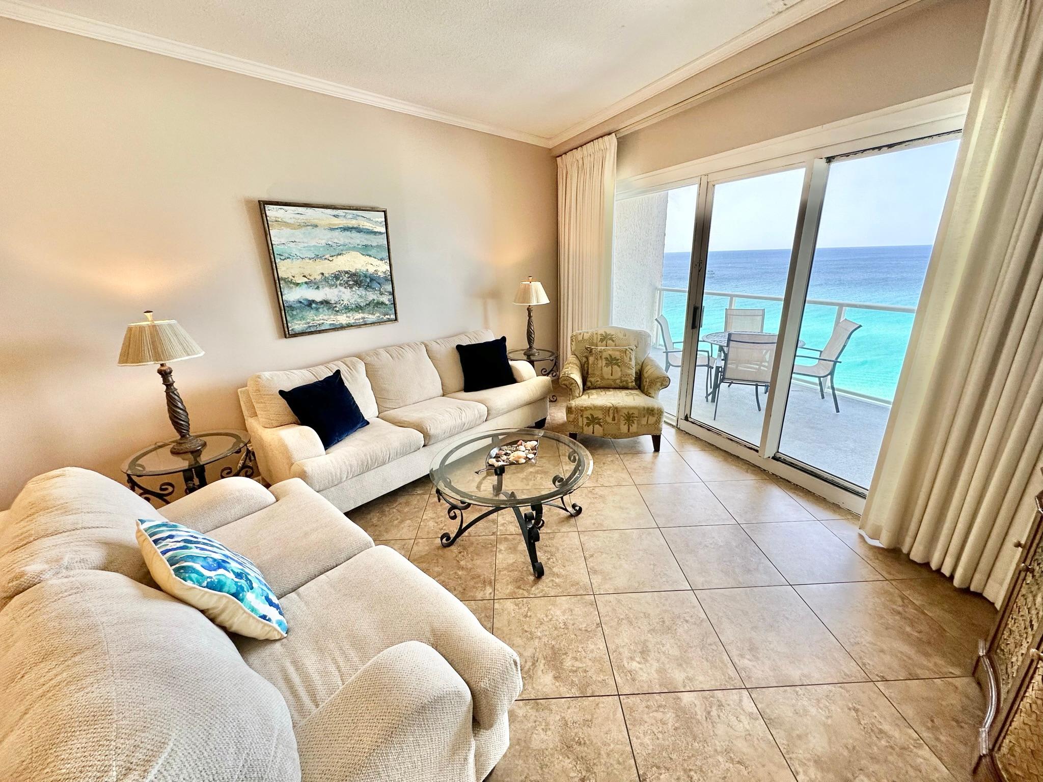 Ocean views from living room