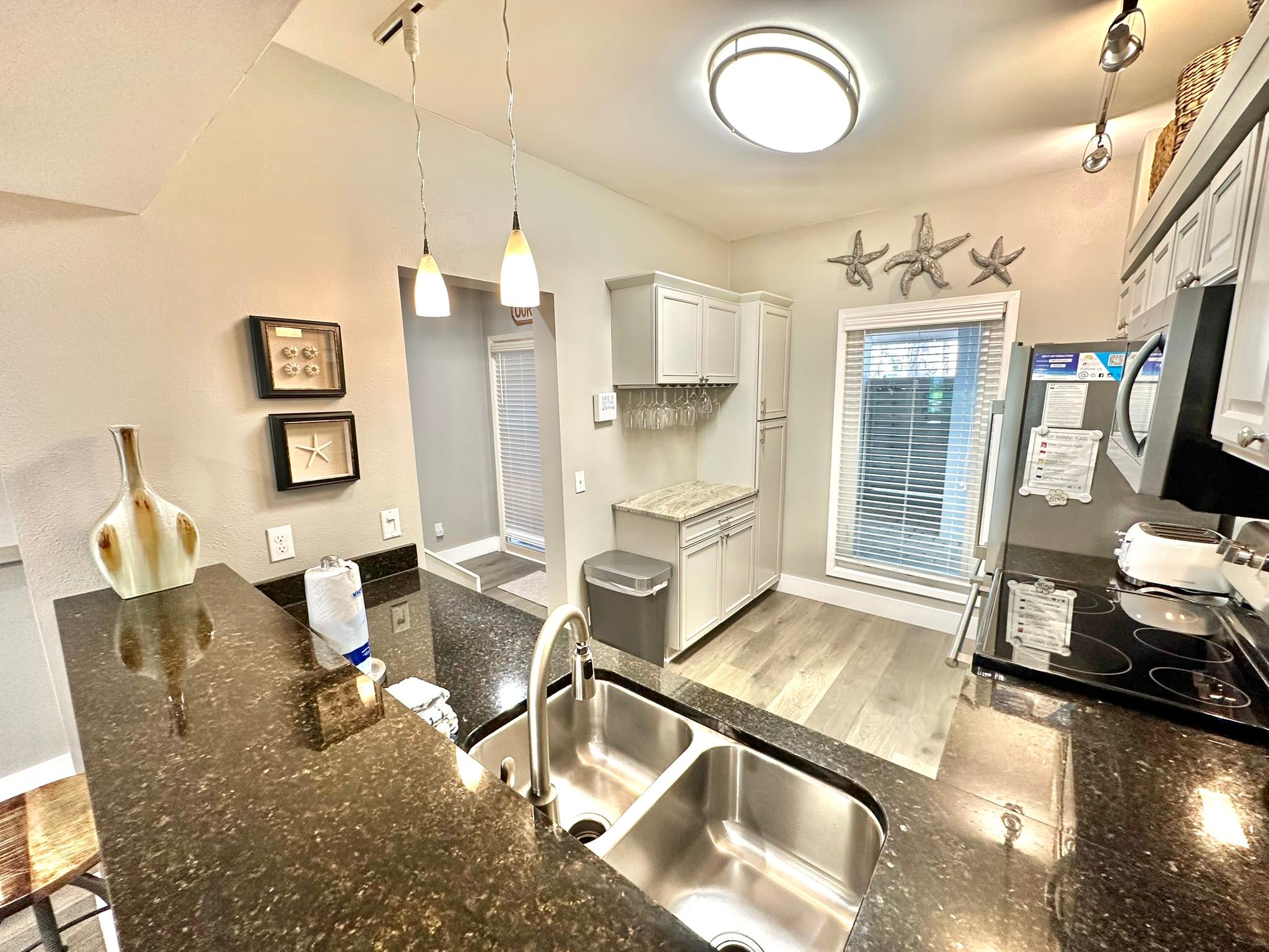 Fully stocked kitchen