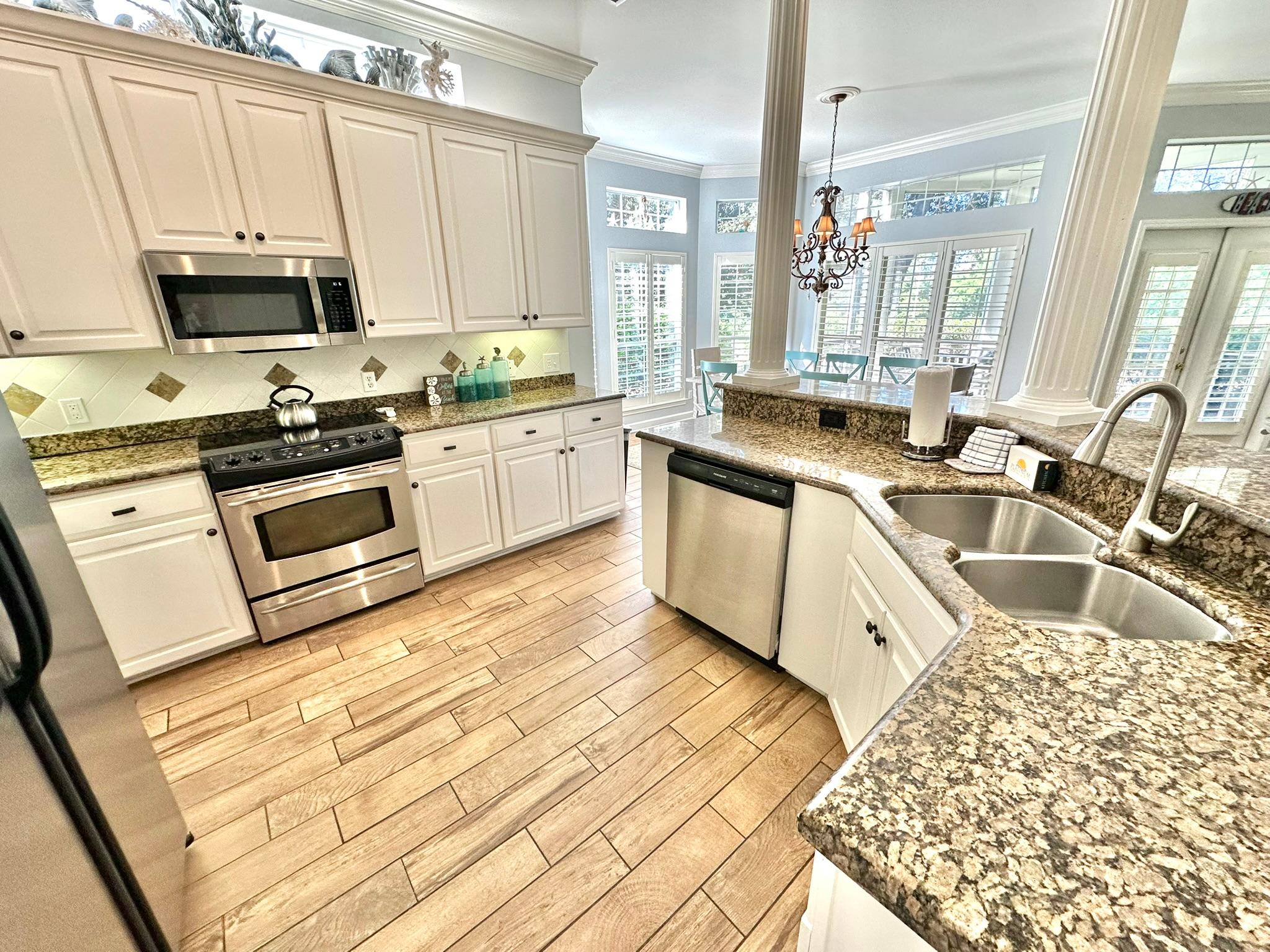 Fully stocked kitchen