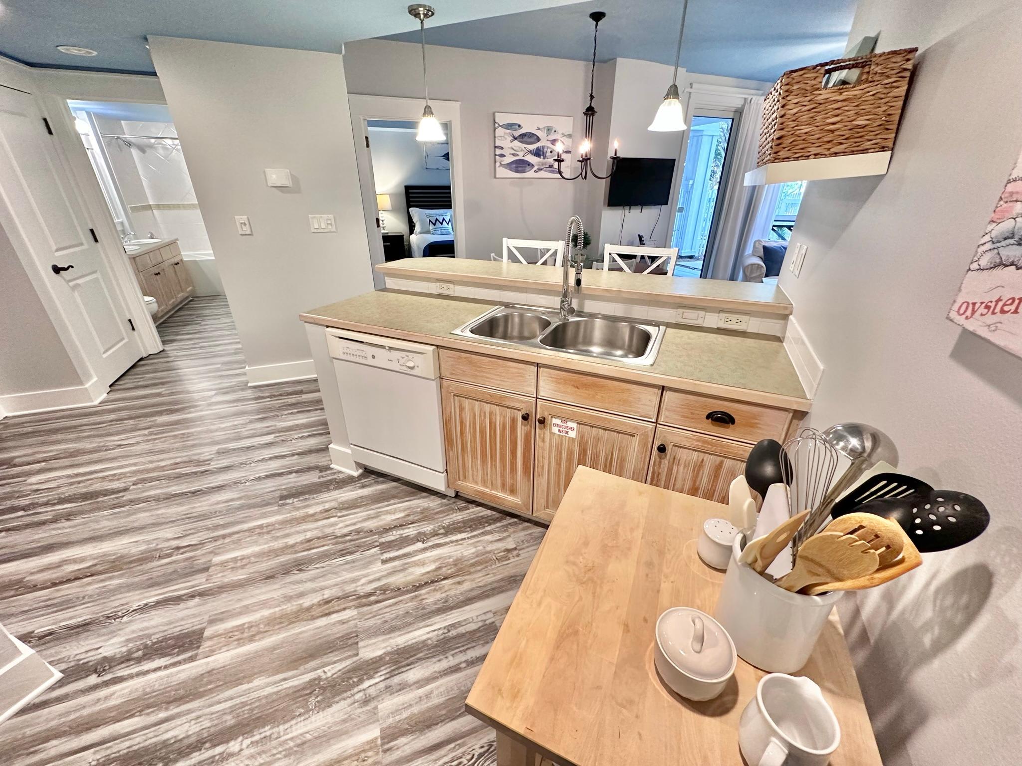 Fully stocked kitchen