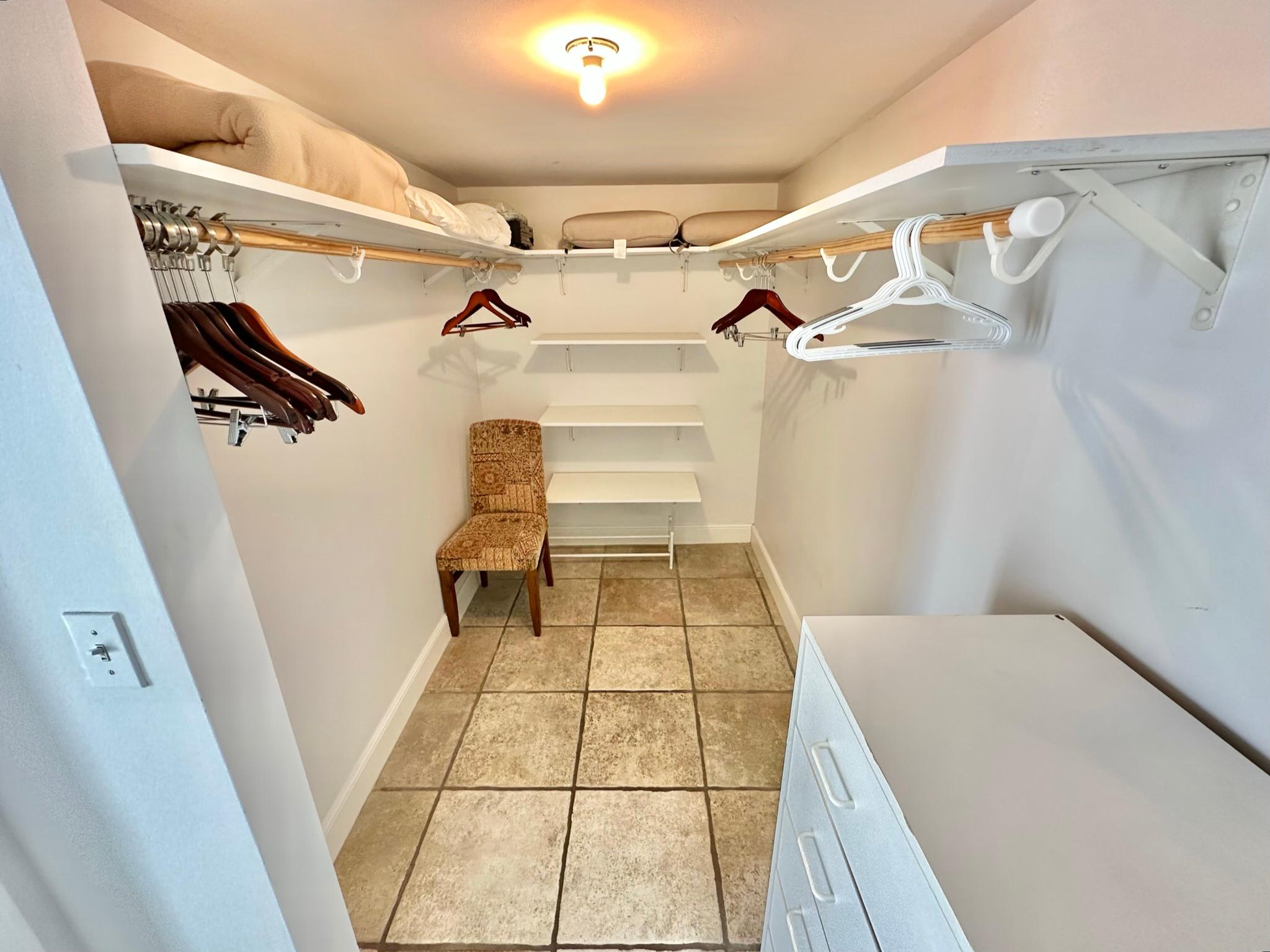 Spacious Master closet