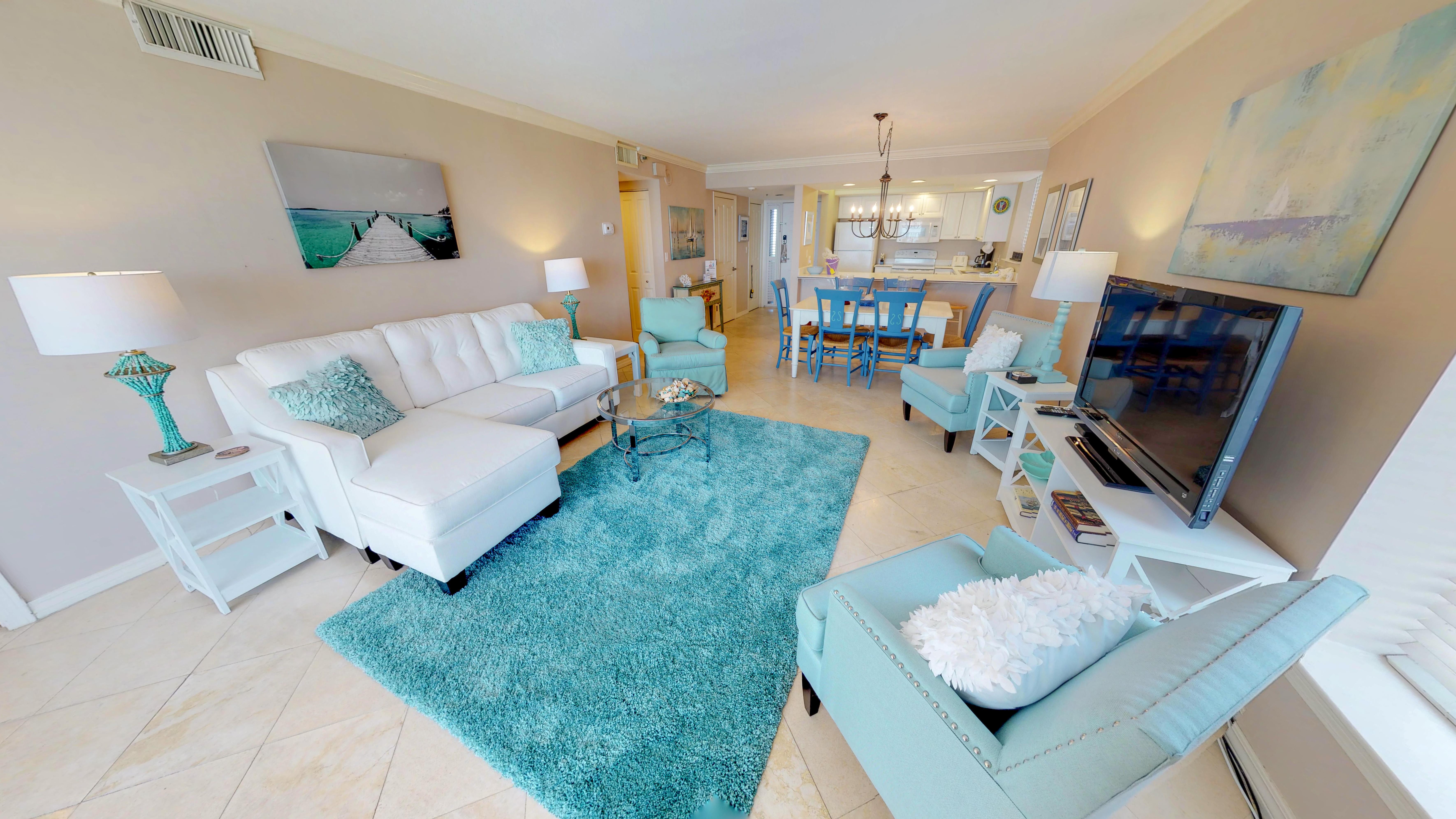 Over look the entire living space