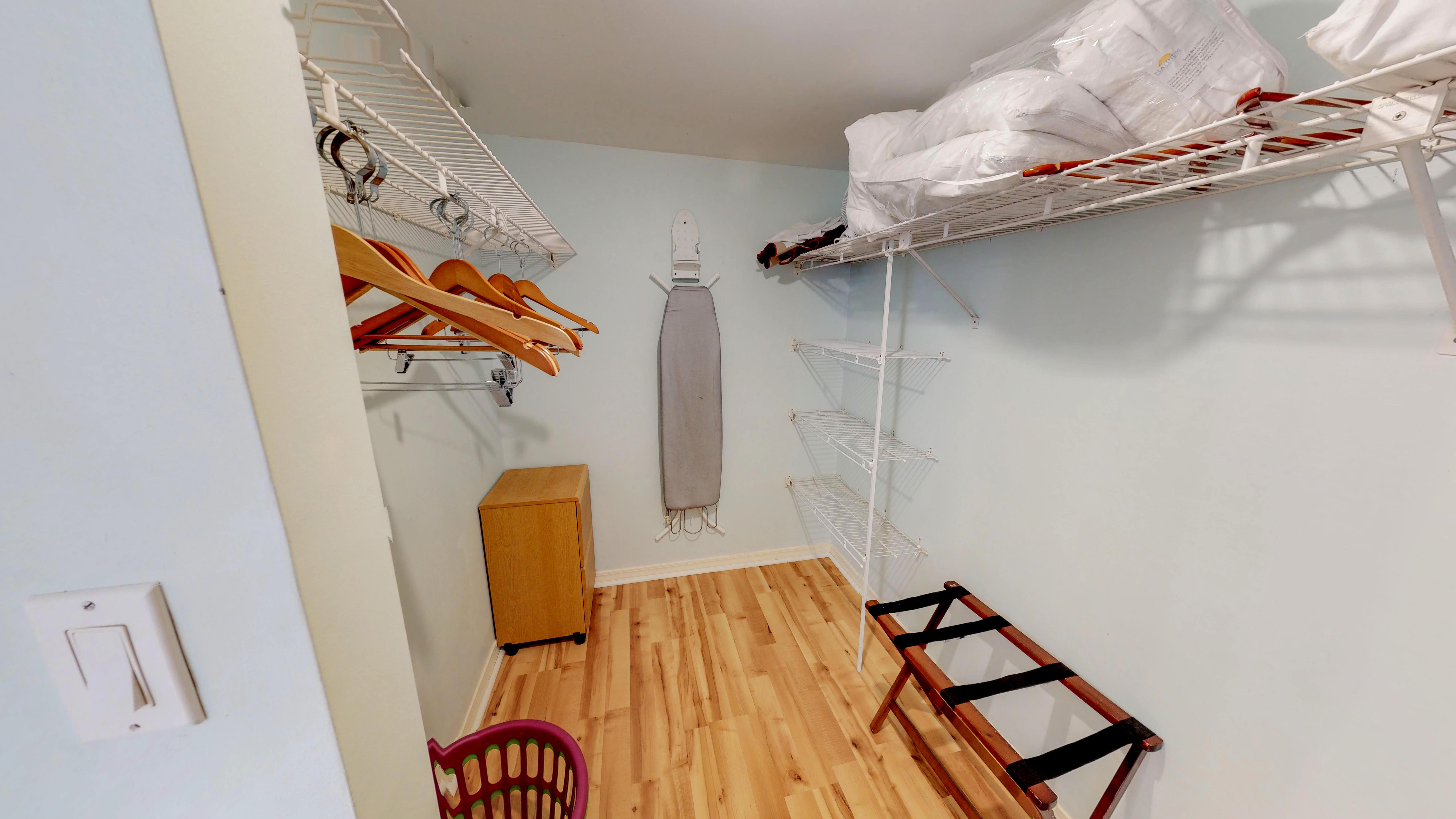 Master walk-in closet