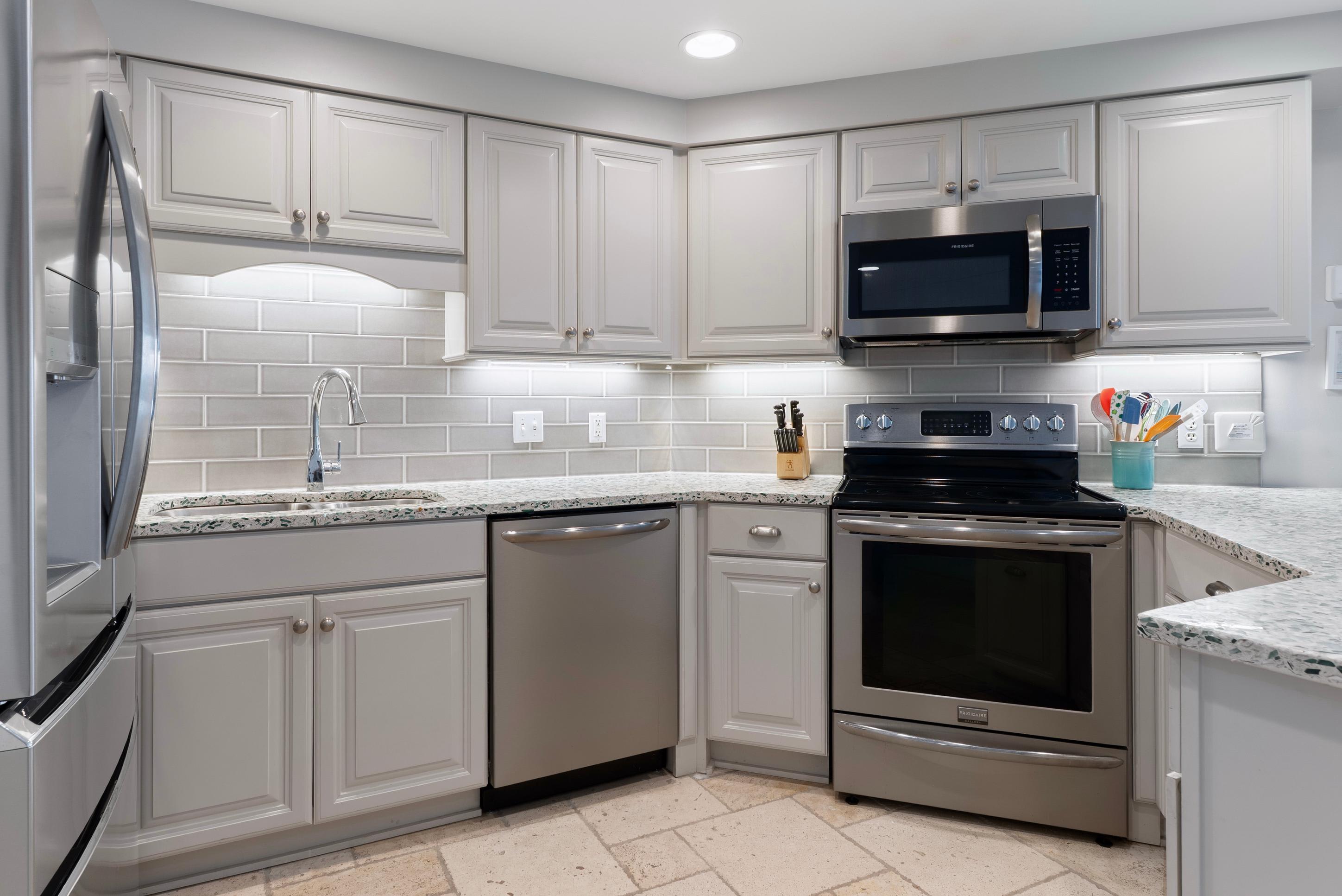 Fully stocked kitchen