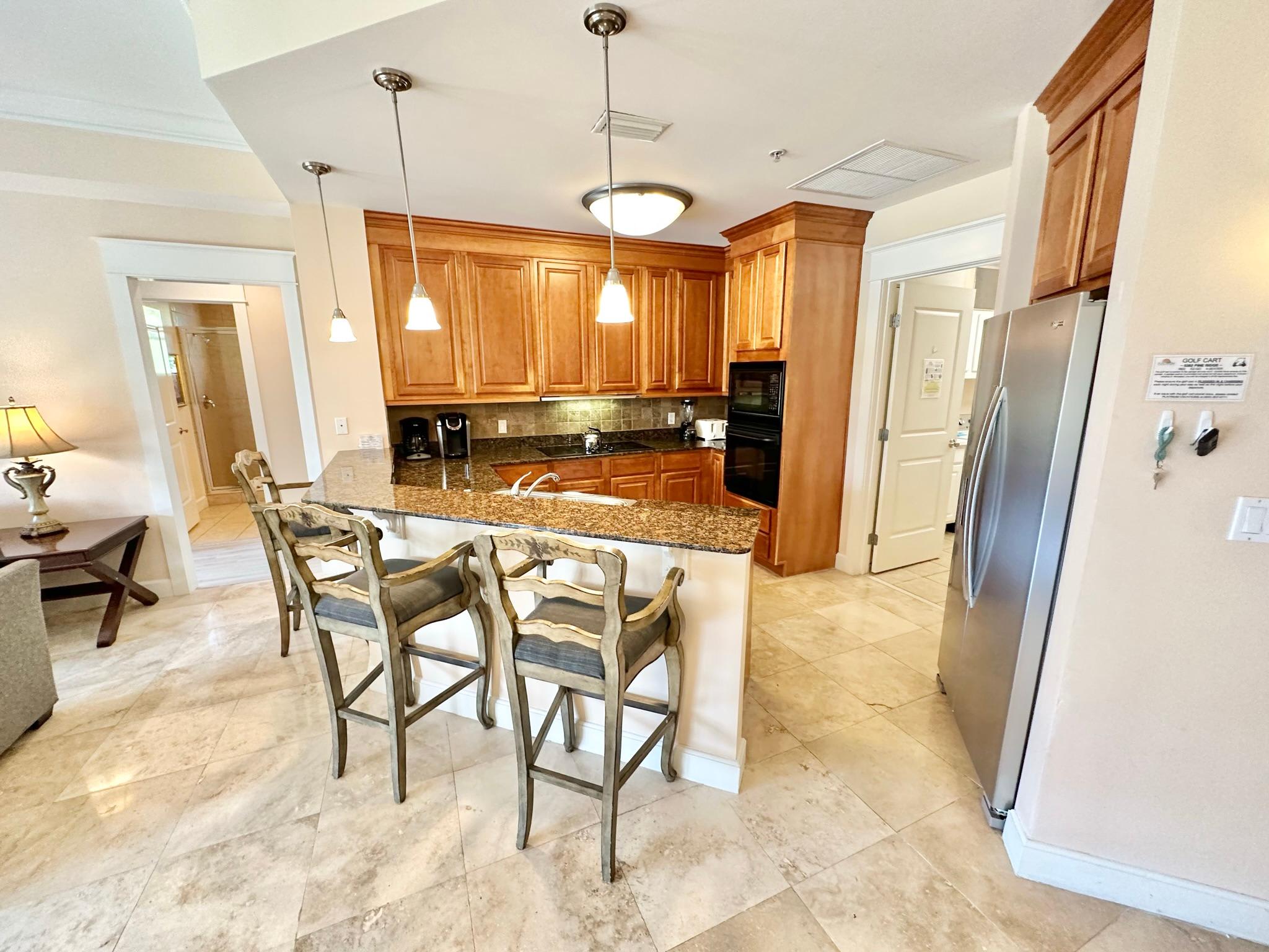 Fully stocked kitchen