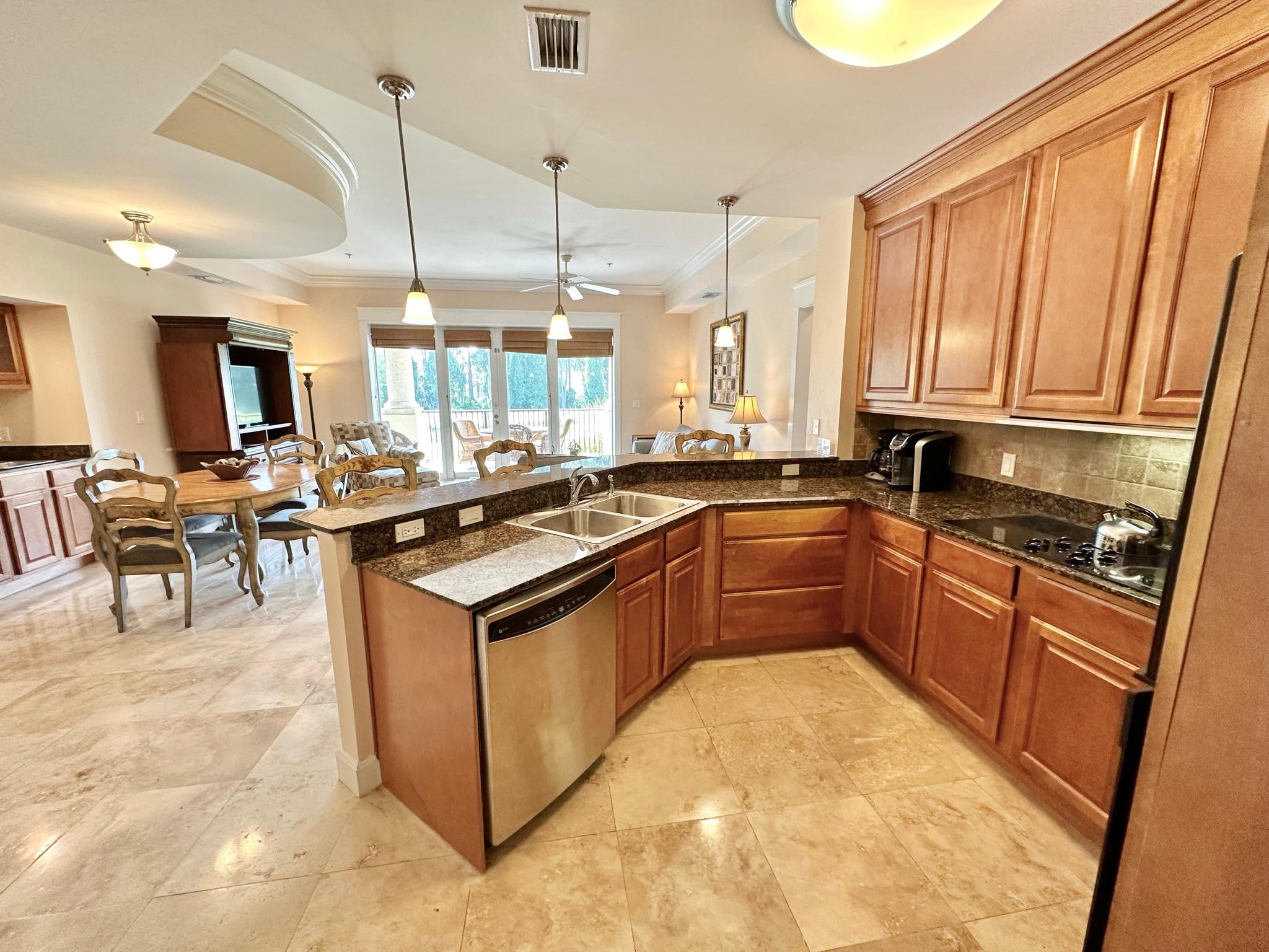 Fully stocked kitchen