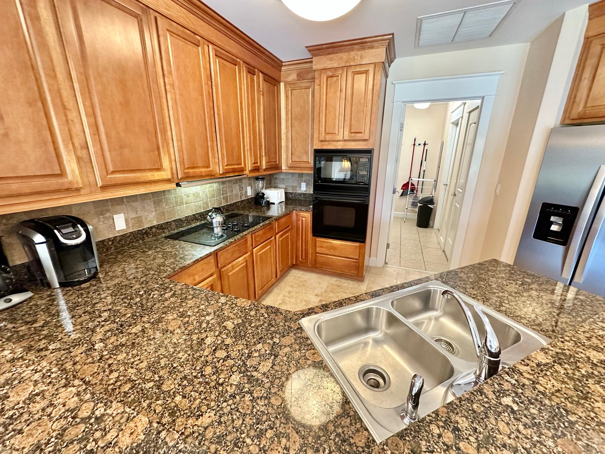 Fully stocked kitchen