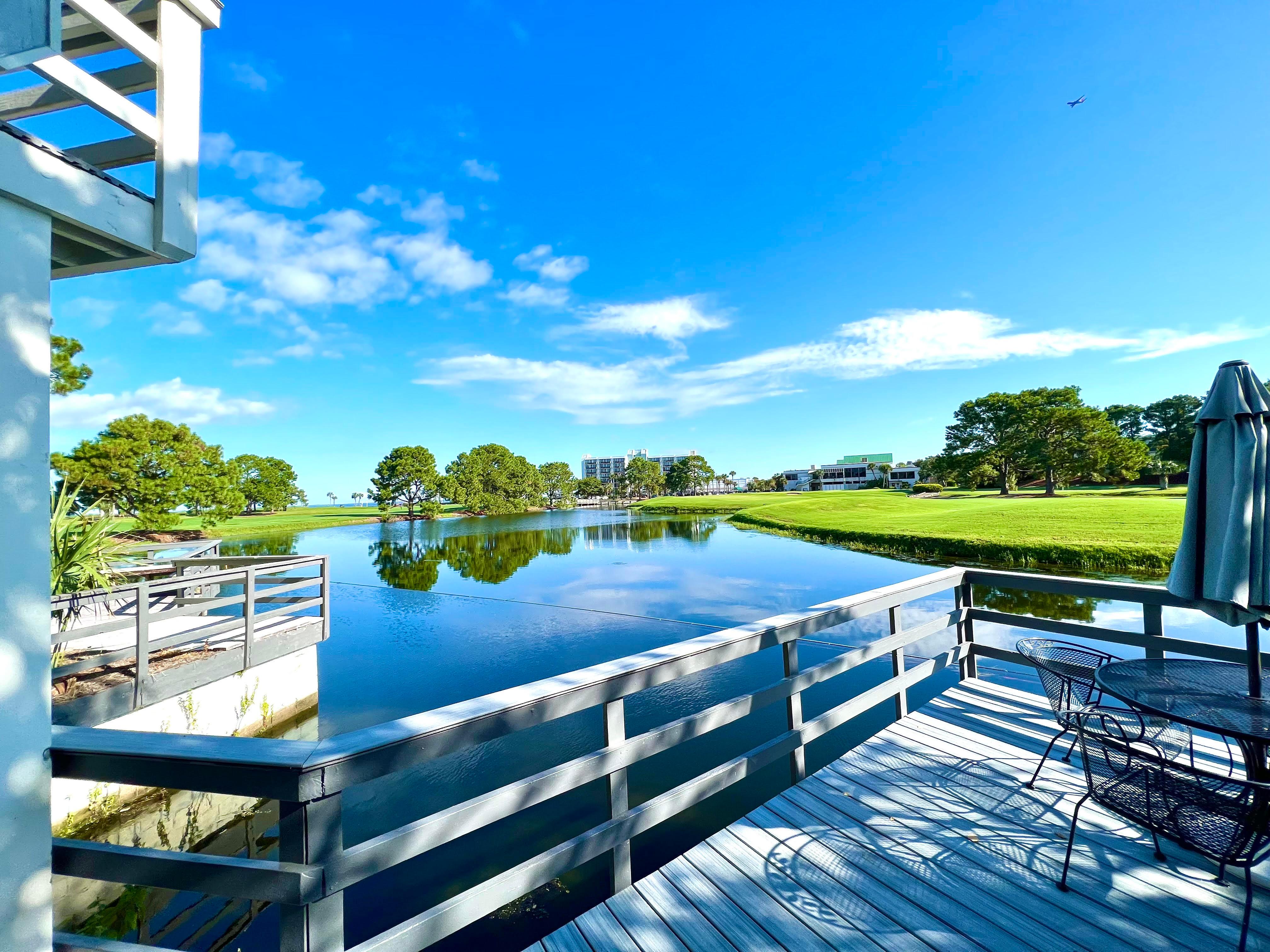 Beautiful views of the pond and bay