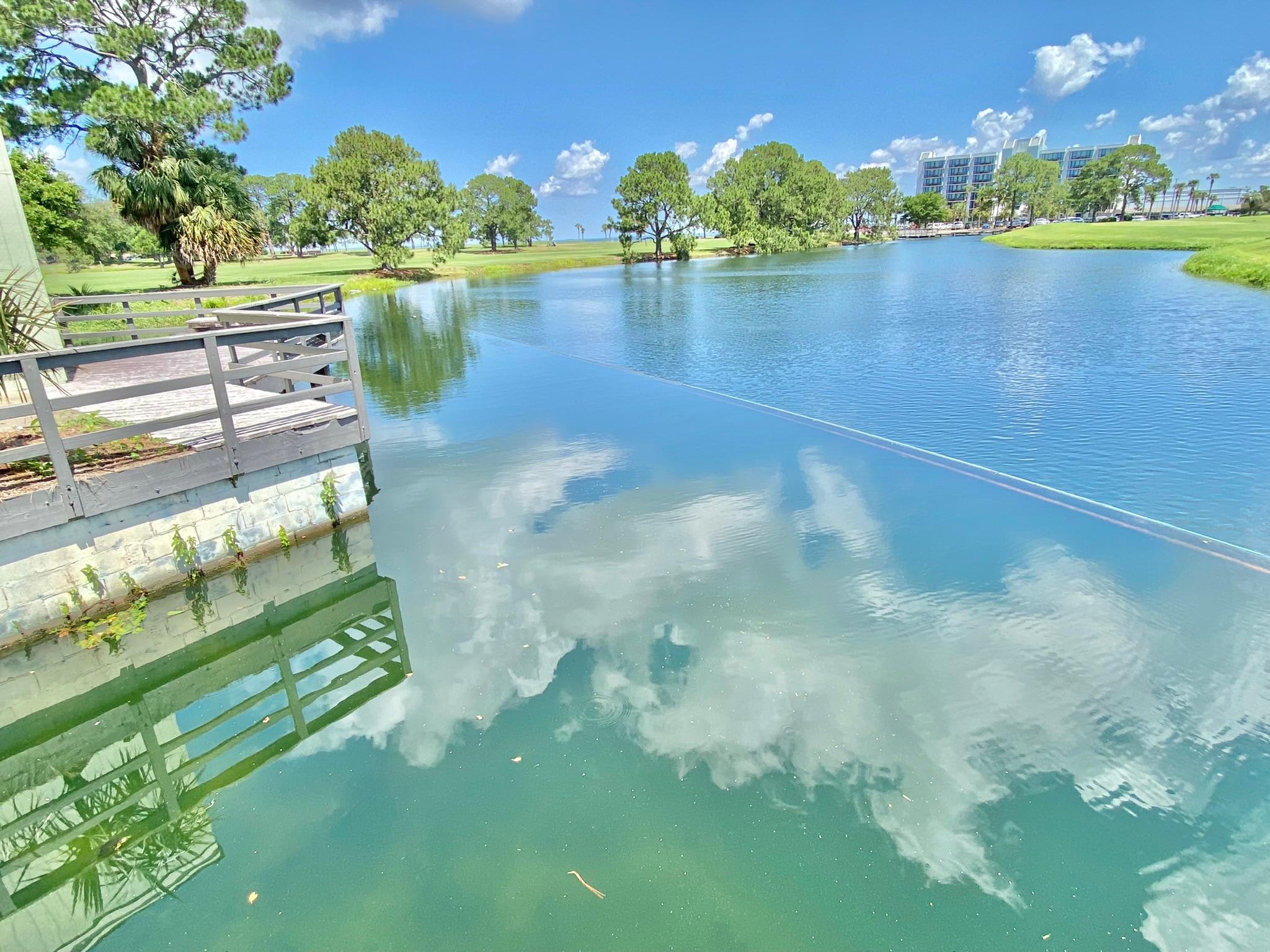 Beautiful views of the golf course and water
