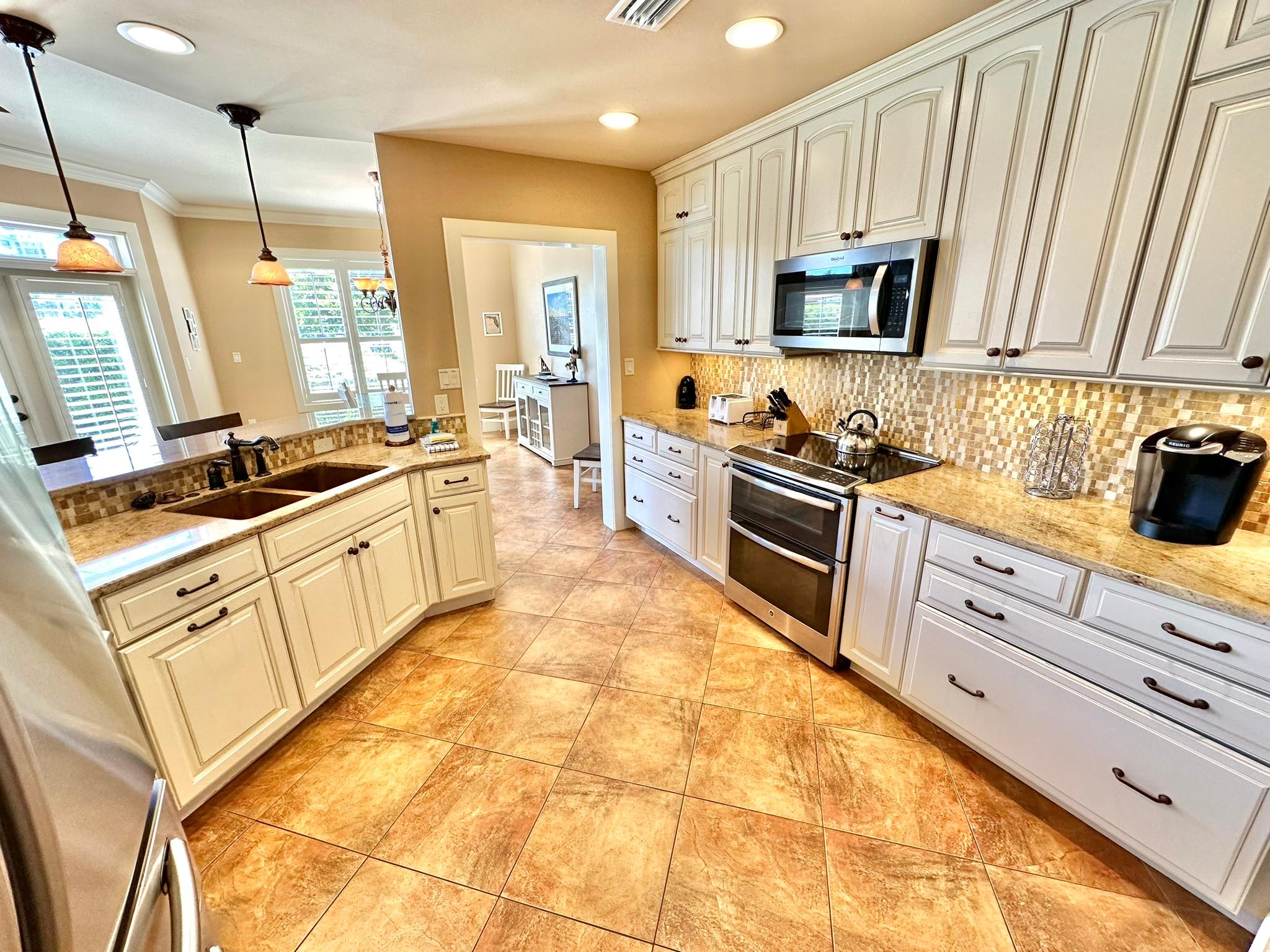 Fully stocked kitchen