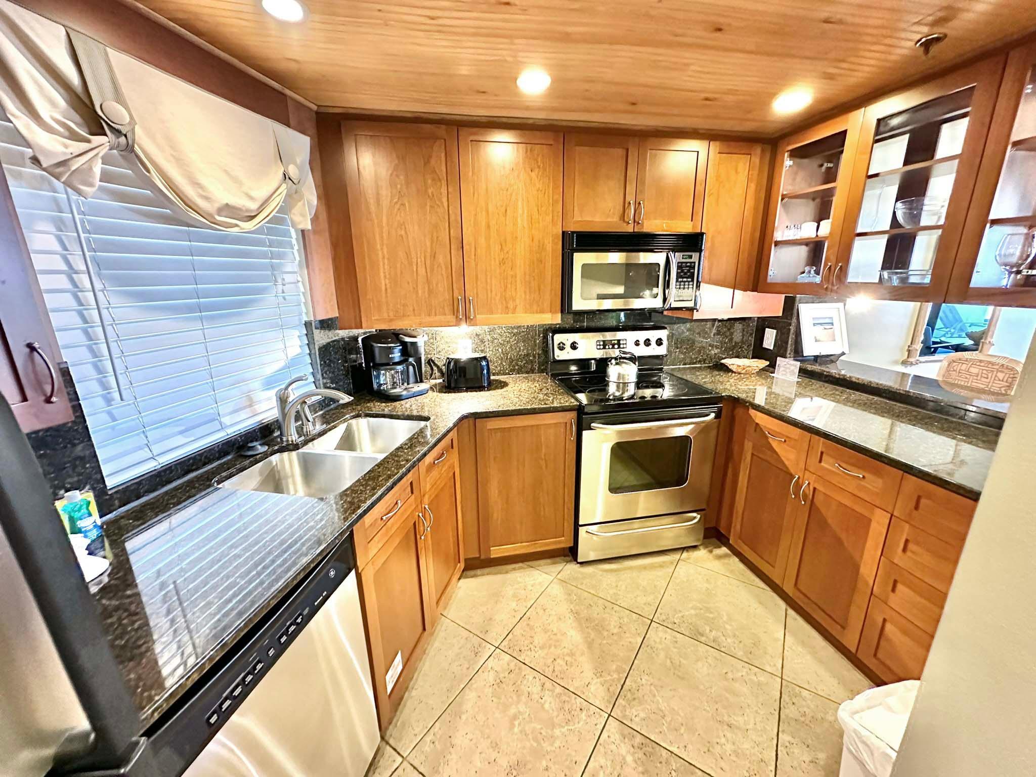 Fully stocked kitchen