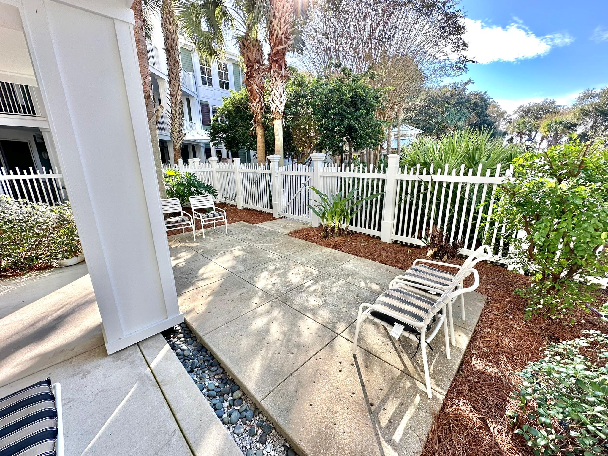 Patio overlooking the terrace