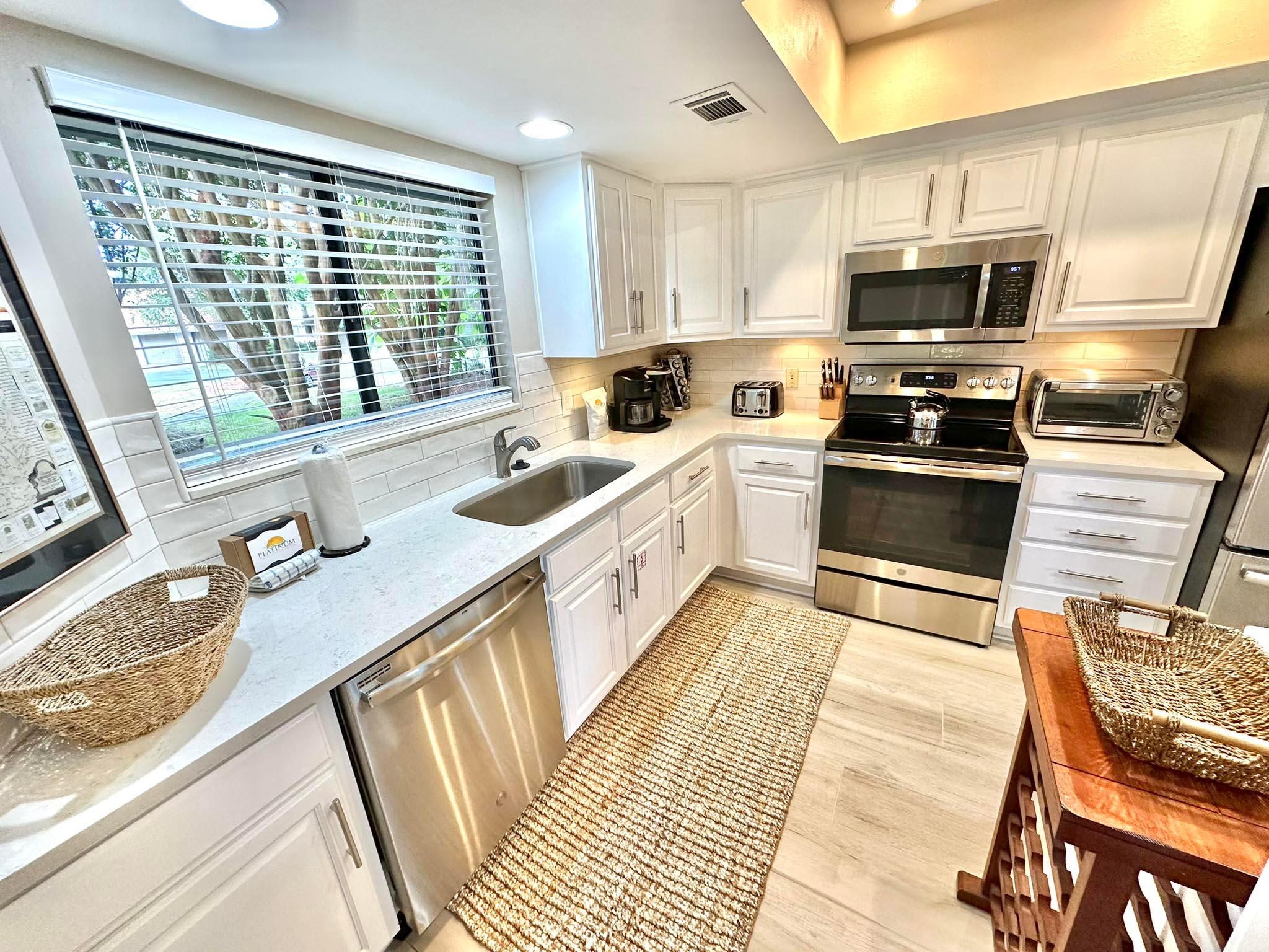 Fully stocked kitchen