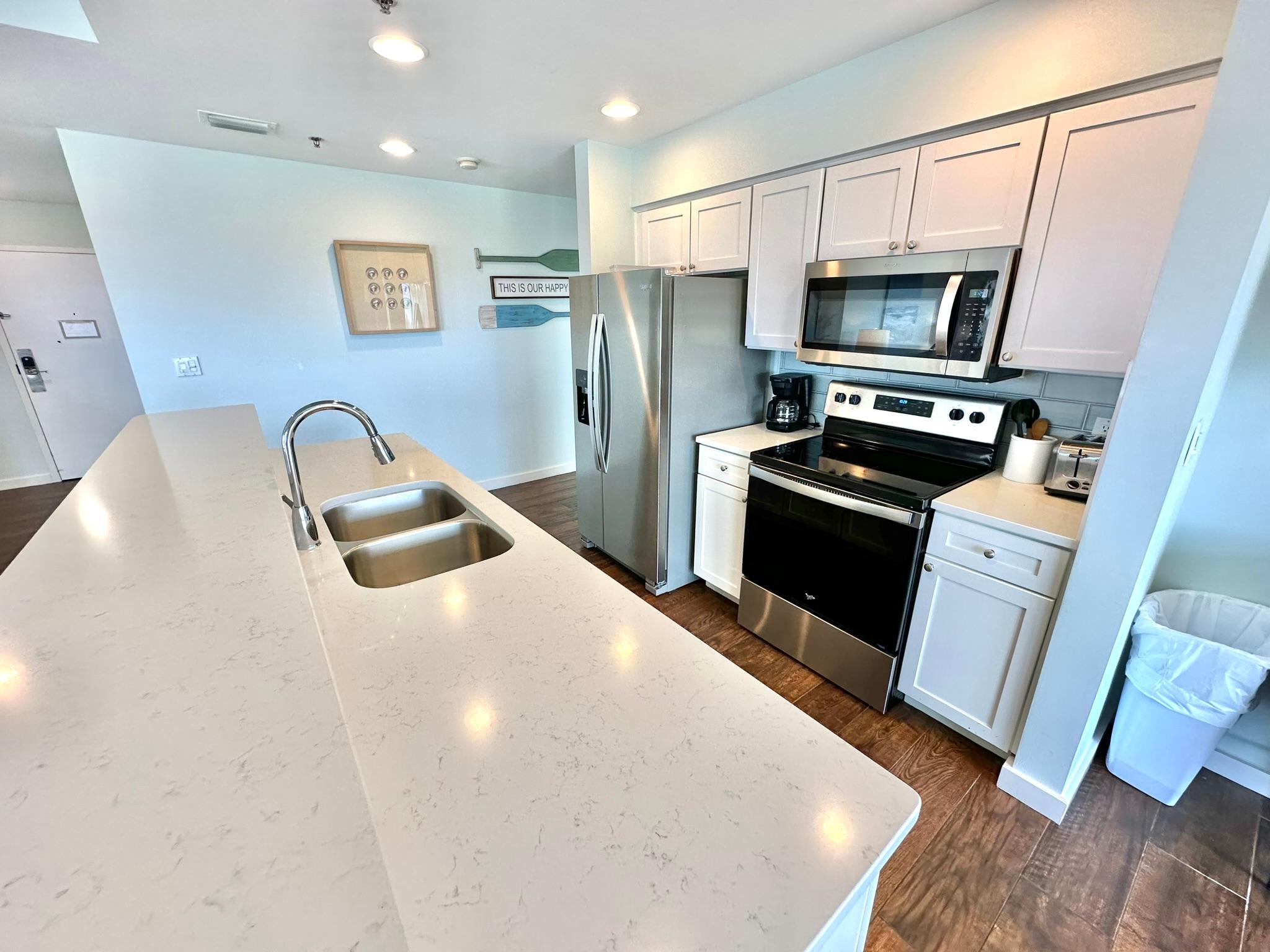 Fully stocked kitchen