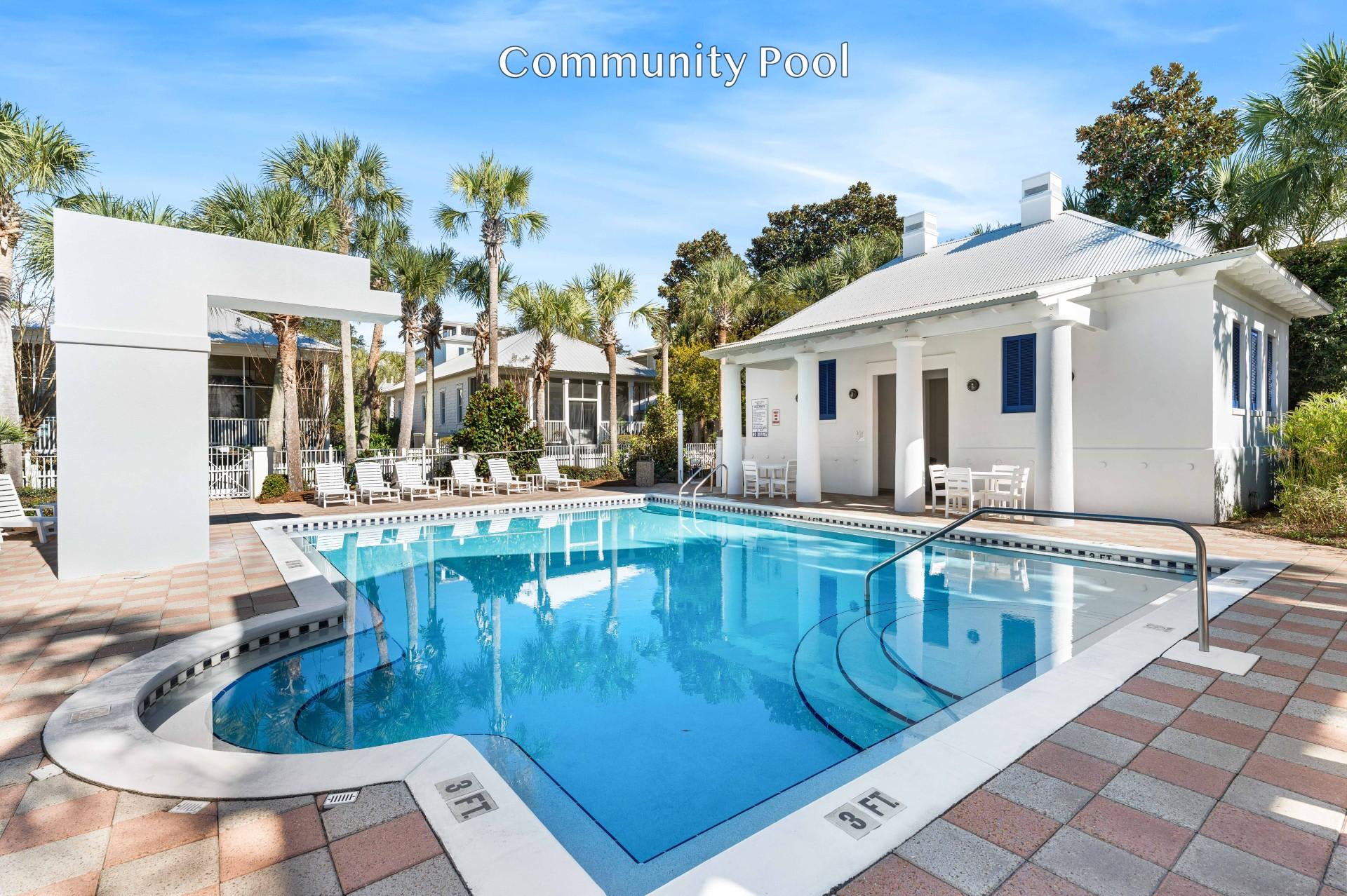 Dive into paradise with a pool day! Frangista Pool is right across the street from Aquaholic! Dressing/restrooms, water feature & plenty of loungers.  Heated seasonally.