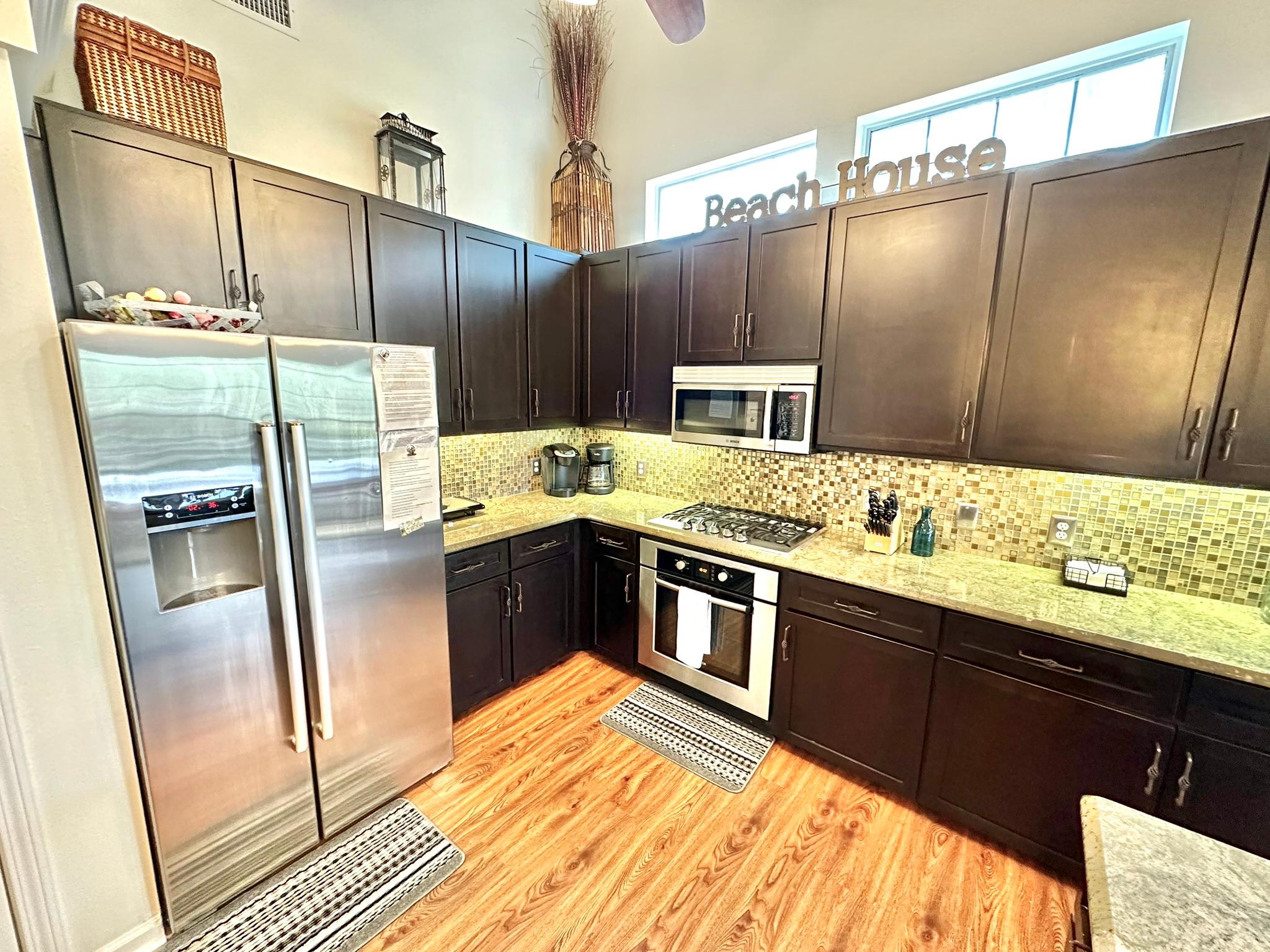 Fully stocked kitchen
