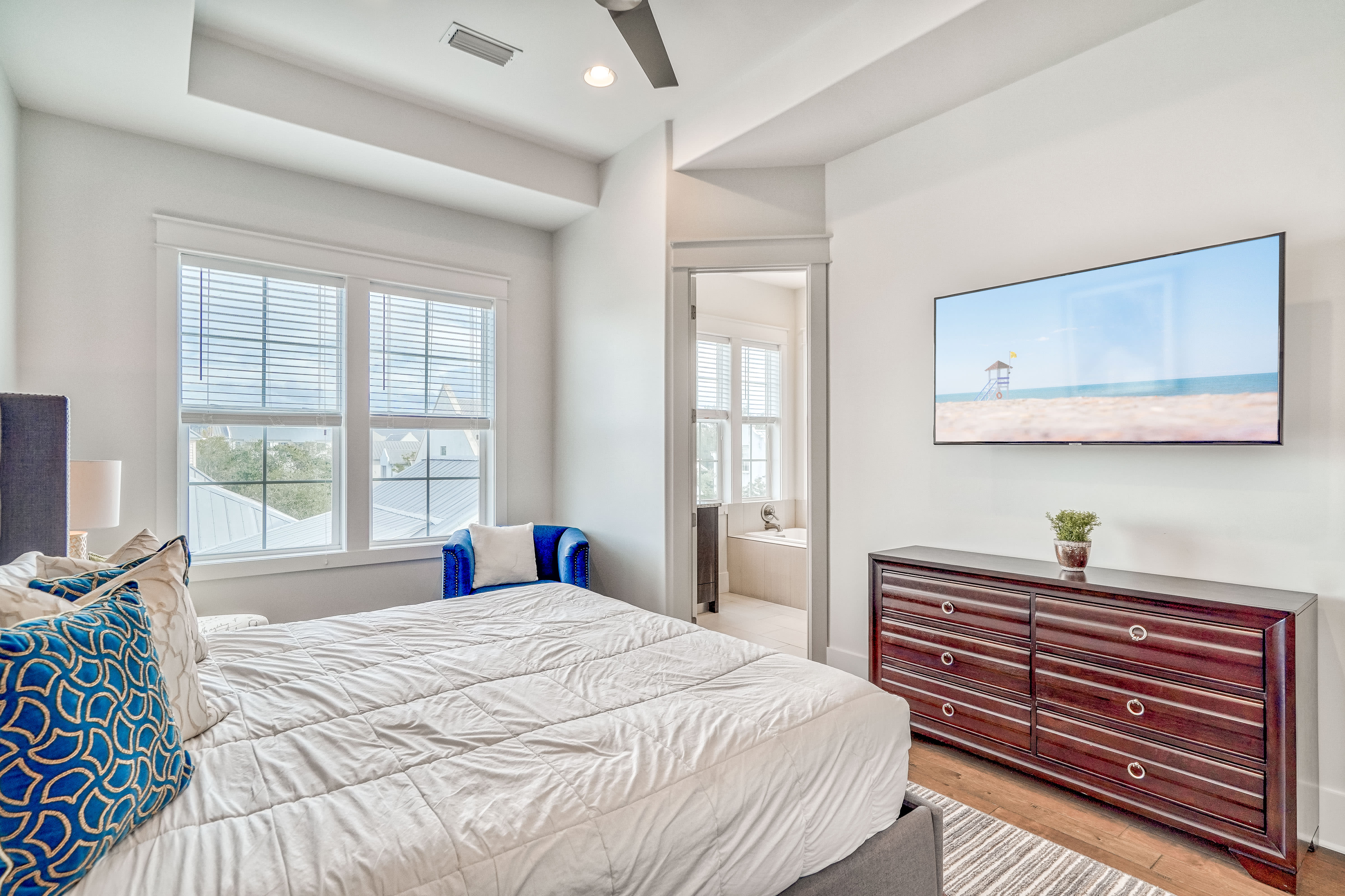 3rd Floor Primary Suite - Equipped with a Large Flat Screen TV