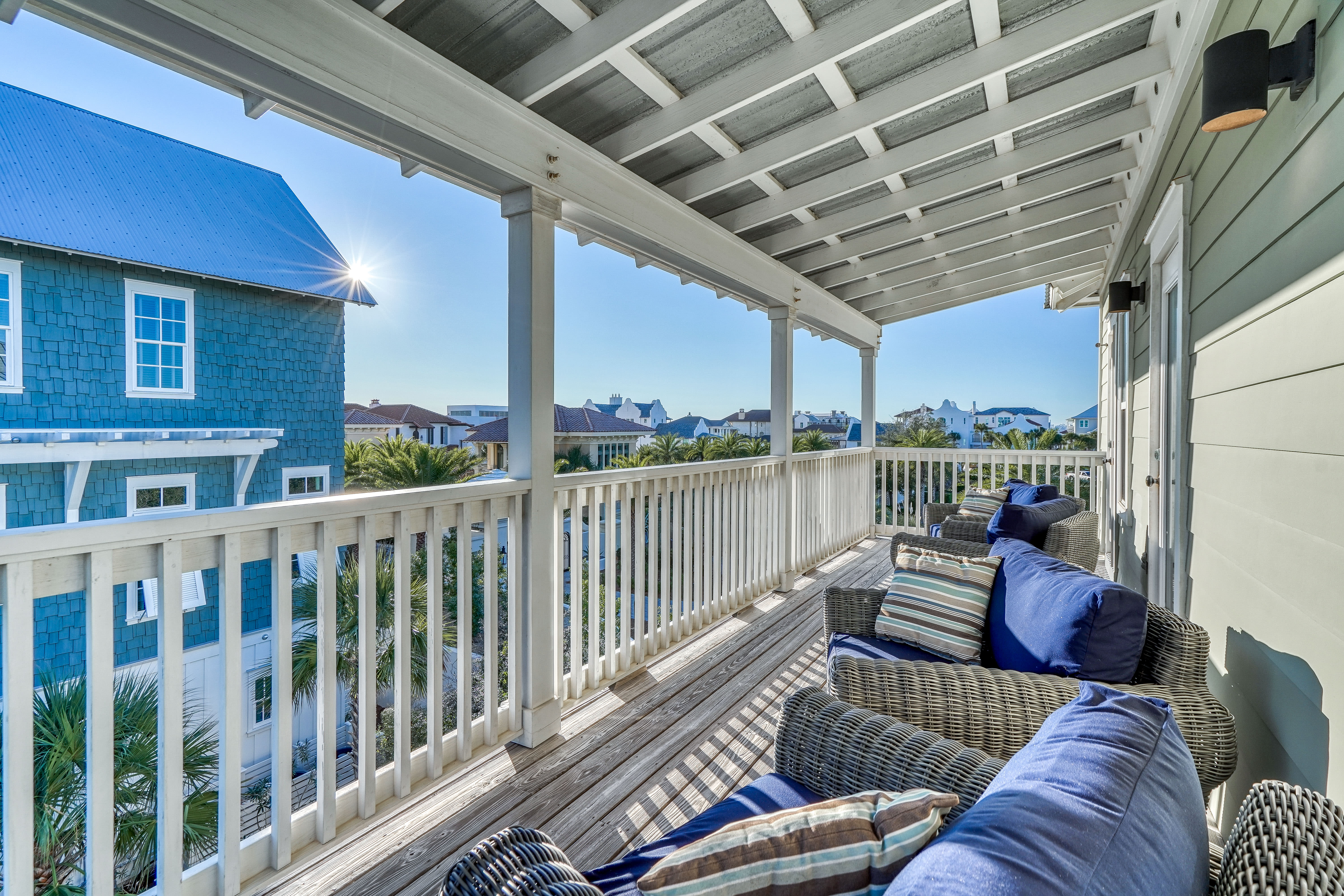 3rd Floor Balcony - Furnished with Plush Over-sized Chairs