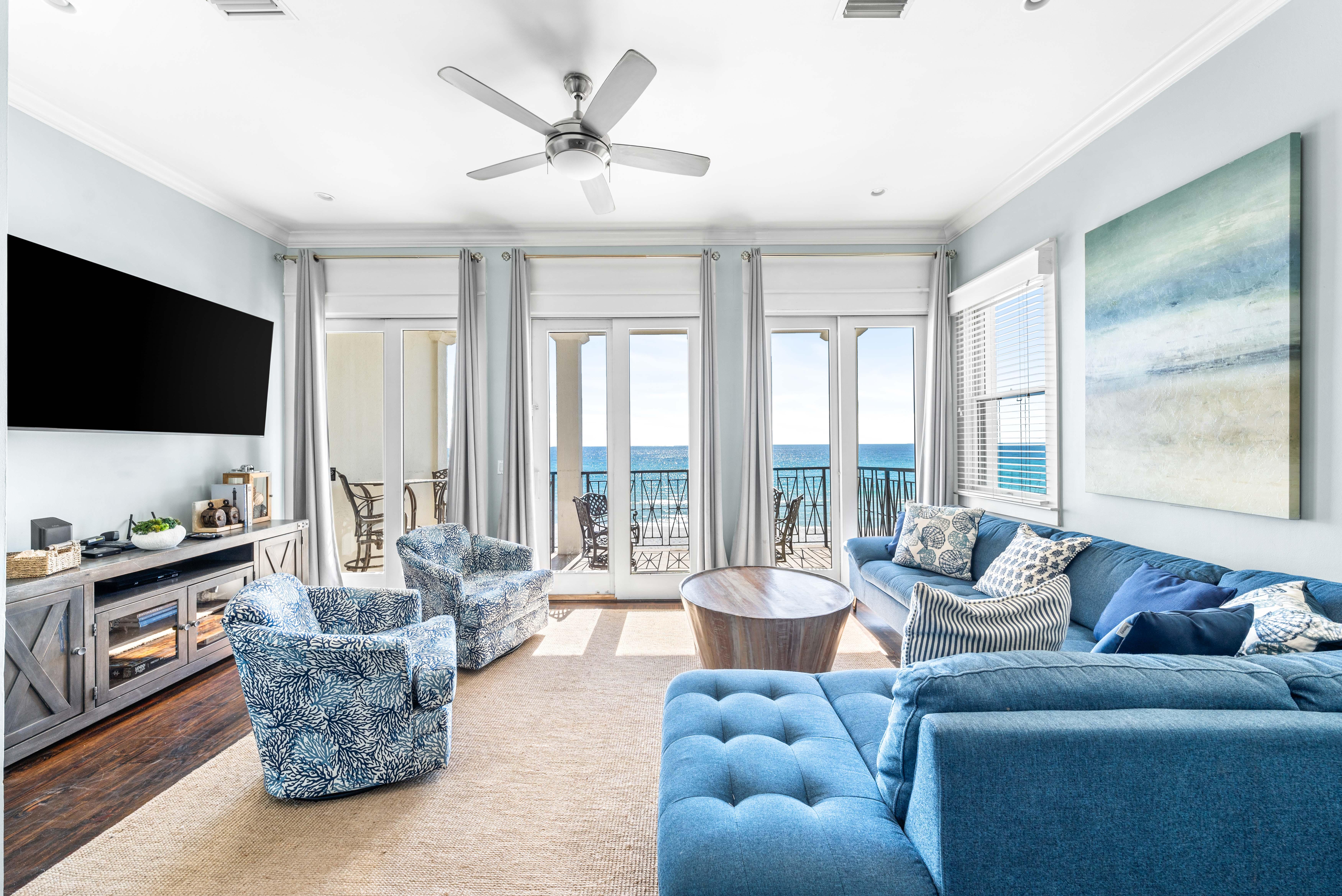 Second Floor Living and Dining with Incredible Gulf Front Views